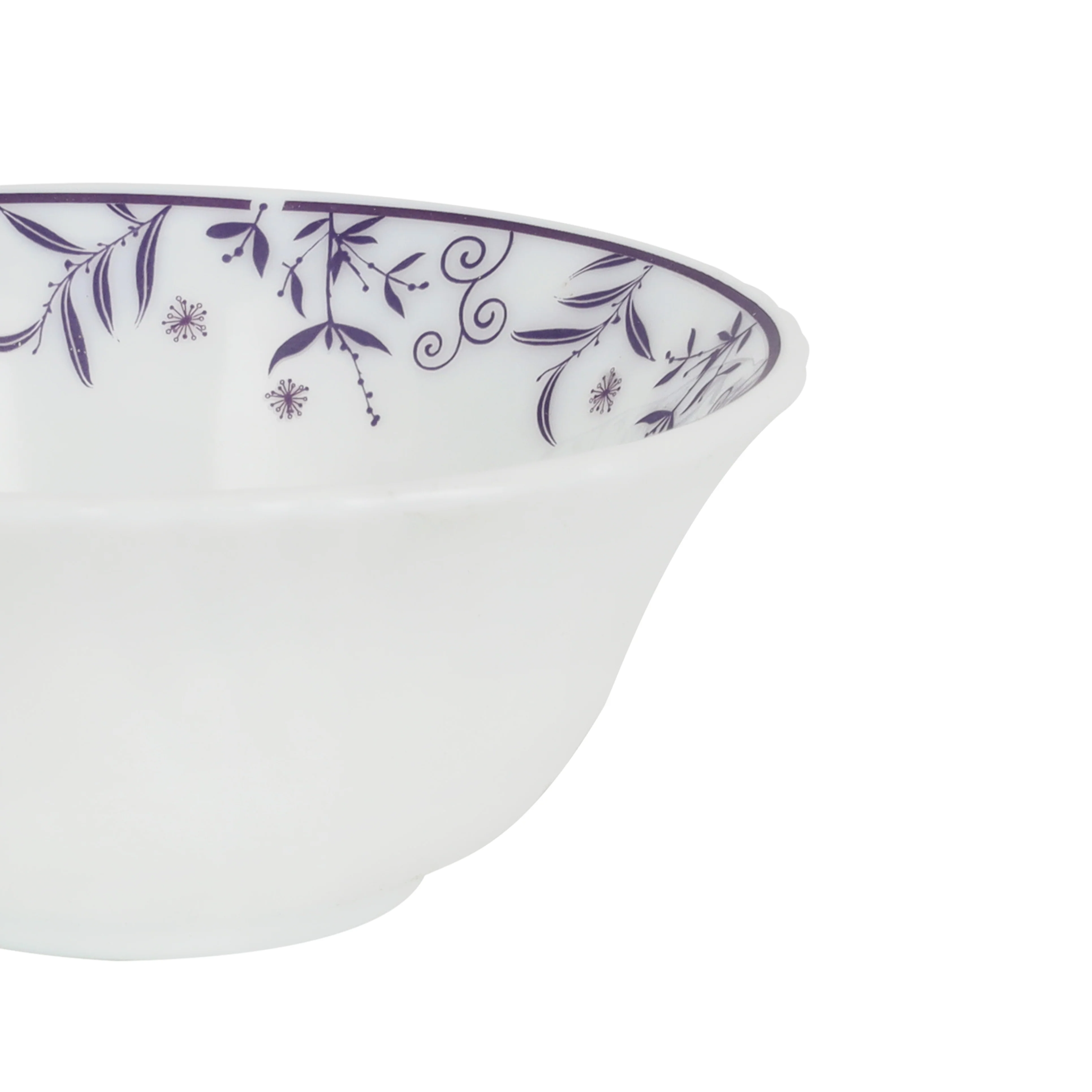 Royalford RF12237 Opalware Soup Bowl | 4.5 Inch White Floral Design | Lightweight, Chip Resistant,  Microwave & Dishwasher Safe | Serving Bowl for Soup & Dessert - Image 4