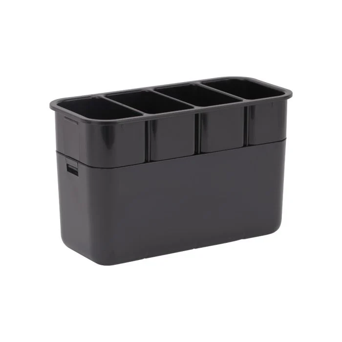 Royalford RF12240 Stainless Steel Utensils Holder | 4 Compartment Design | Drain Hole, Detachable Parts, Rotating Base | Space-Saving Kitchen Organizer for Home Use - Image 5
