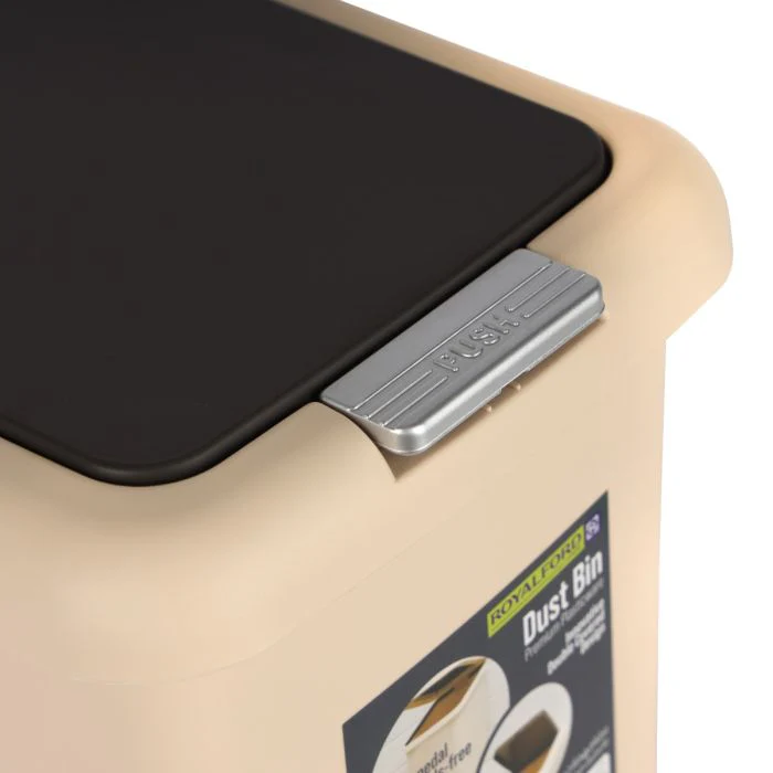 Royalford RF12245 10L Plastic Dust Bin | Compact Hands-Free Hygienic Waste Bin | Durable Premium Plastic Design | Foot Pedal & Double Covered Lid for Home & Office Use - Image 6