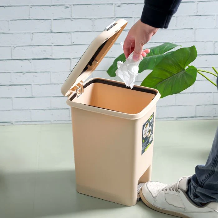 Royalford RF12248 10L Premium Plastic Dust Bin | Compact Space-Saving Design |Durable Build & Easy Everyday Waste Disposal | Swing Lid for Home, Kitchen & Office Use - Image 3