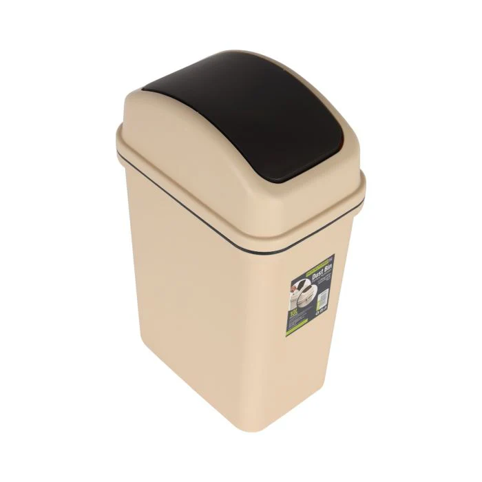 Royalford RF12248 10L Premium Plastic Dust Bin | Compact Space-Saving Design |Durable Build & Easy Everyday Waste Disposal | Swing Lid for Home, Kitchen & Office Use - Image 5