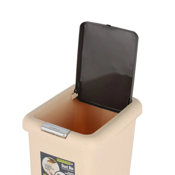 Royalford RF12248 10L Premium Plastic Dust Bin | Compact Space-Saving Design |Durable Build & Easy Everyday Waste Disposal | Swing Lid for Home, Kitchen & Office Use - Image 6