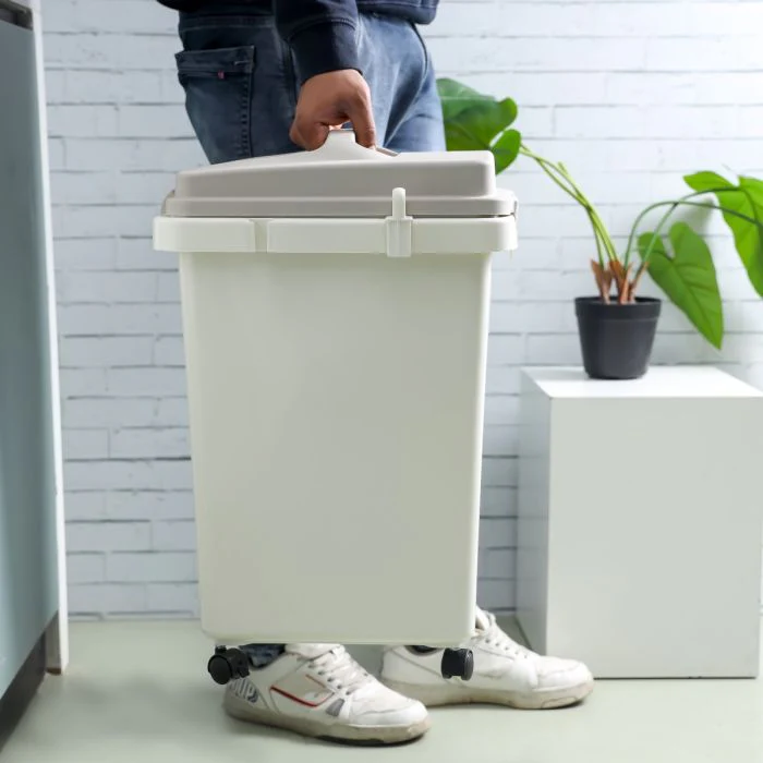 Royalford RF12250 30L Sorting Trash Can |   Interlocking Clips|  Press-Open Lid|  Durable Plastic Waste Bin for Home, Kitchen, Office, Bathroom, and Waste Segregation - Image 3