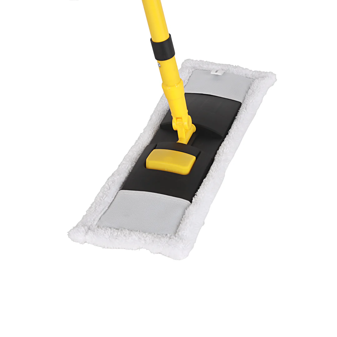 Royalford RF12254 Microfiber Mop with Iron Handle | 43x12cm Wide Head | 130cm Extendable Telescopic Handle | Scratch-Free Professional Floor Cleaning Mop for All Surfaces - Image 3