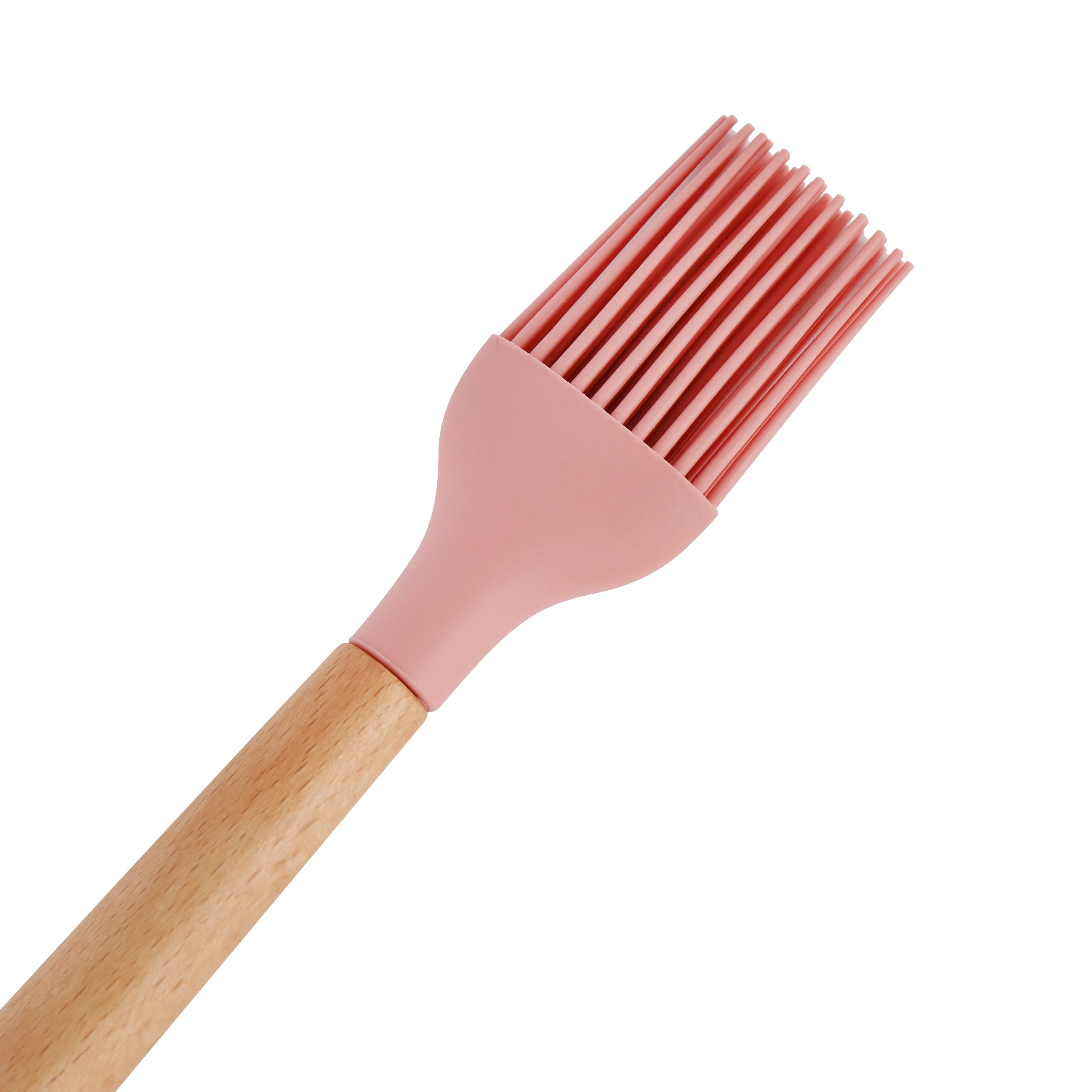Royalford RF12319 2PC Silicone Kitchen Tools Set | Wooden Handle | BPA Free Food Grade Silicone Spatula Scraper & Oil Brush | Non Stick Safe Cooking Baking  Utensils Set - Image 4
