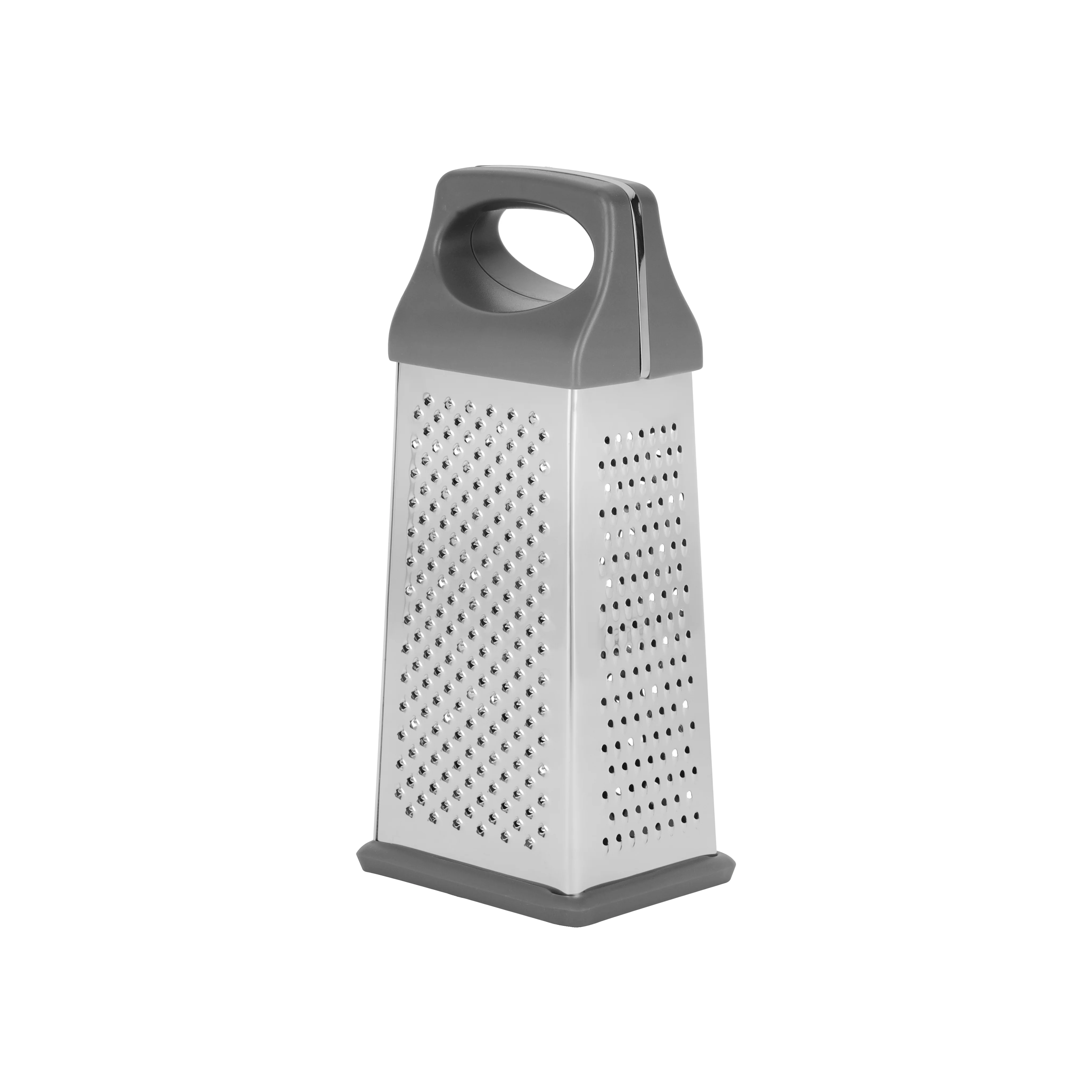 Royalford RF12344 4-Sided Stainless Steel Grater| ultra-sharp blades & ergonomic handle, non-slip base| Multi-function kitchen tool, slicing, shredding & grating easily|