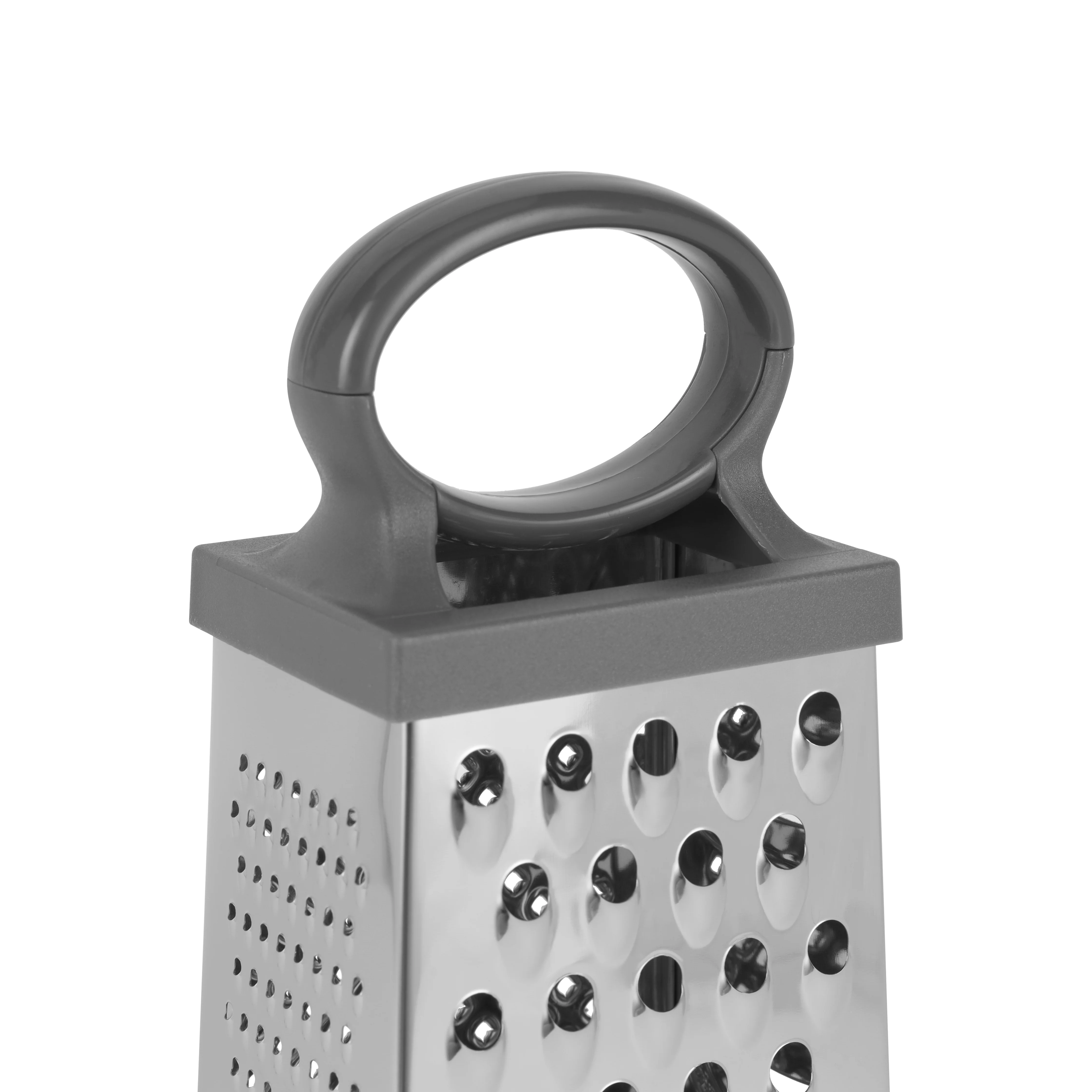 Royalford RF12345 4-Sided Stainless Steel Grater| ultra-sharp blades, durable ABS handle and non-slip TPR base| Ideal for slicing, shredding, and grating with precision| - Image 4