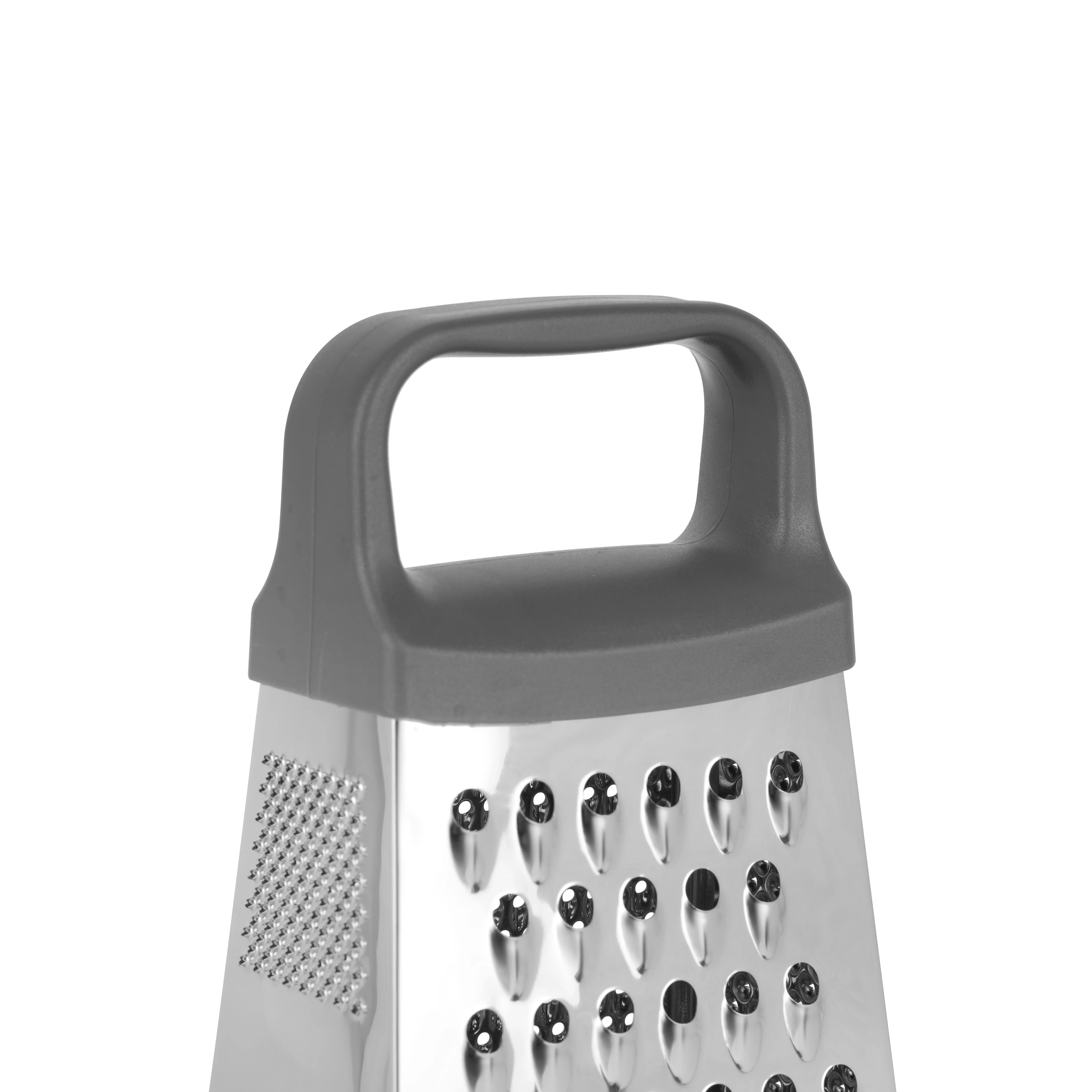 Royalford RF12347 4-Sided Stainless Steel Grater| ultra-sharp blades & sturdy ABS handle| non-slip TPR base for safe, efficient slicing, shredding, and grating tasks| - Image 4