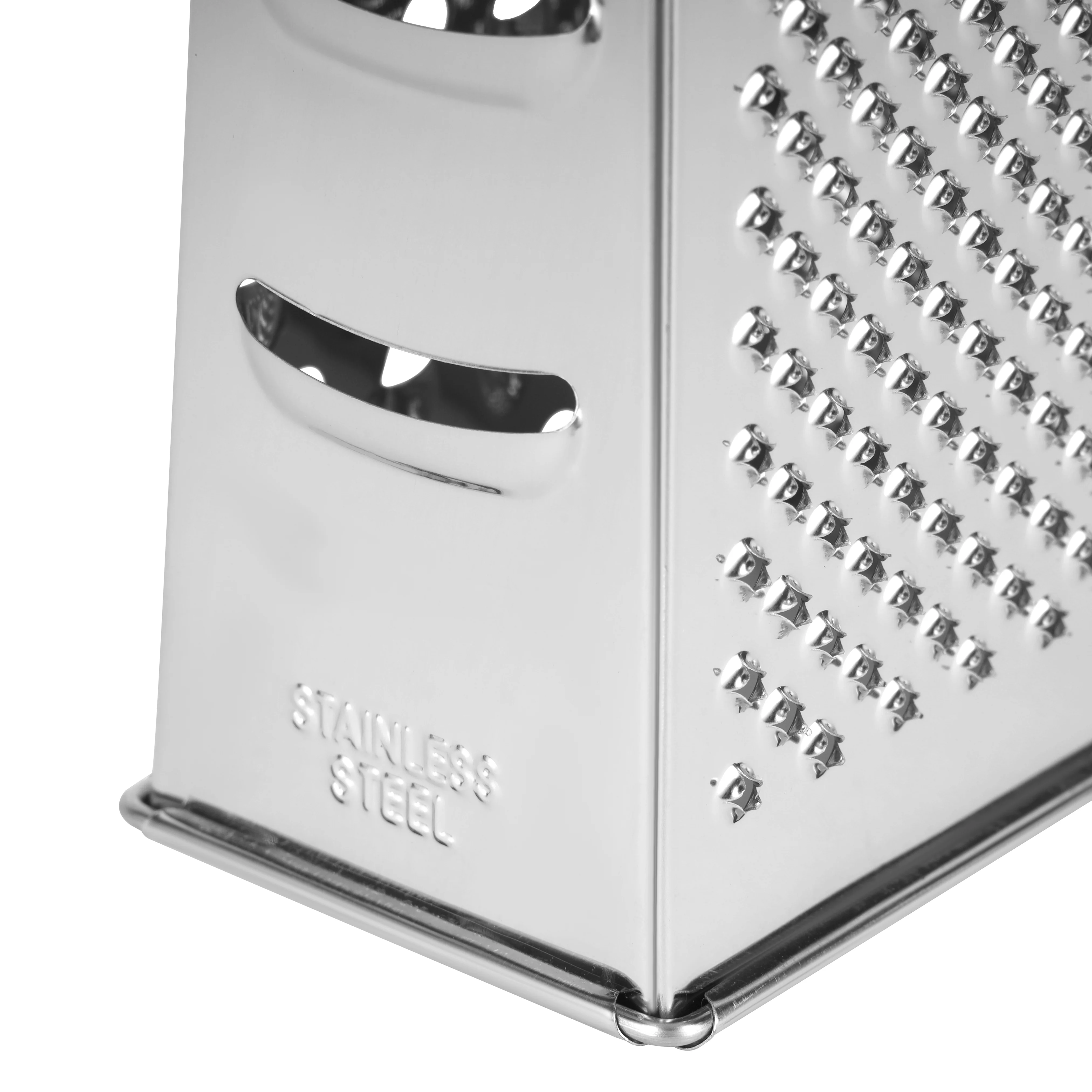 Royalford RF12348  4-Sided Grater| stainless steel blades offers 4 cutting styles 7 ergonomic handle| durable box design, ideal for slicing, shredding & grating| - Image 4