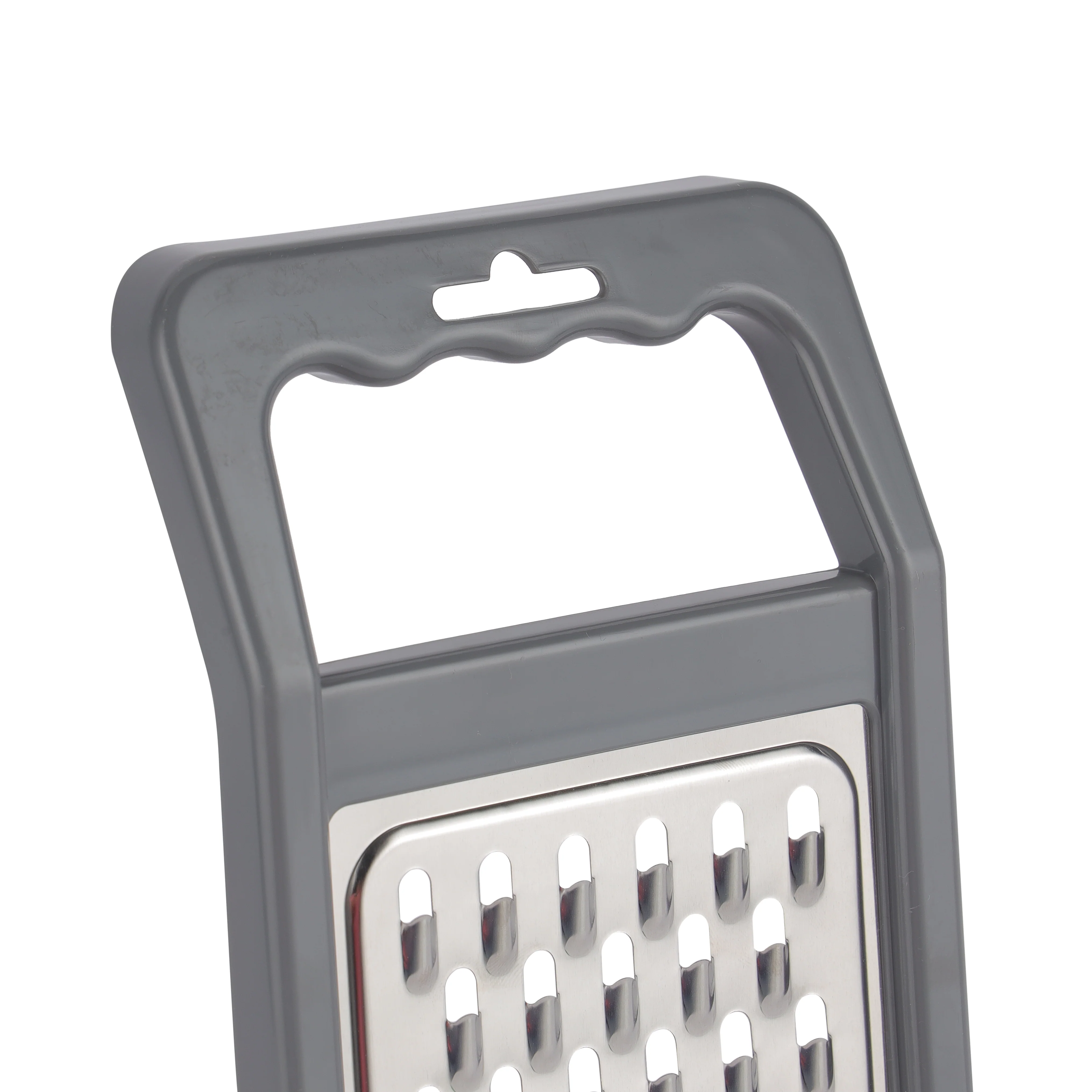Royalford RF12350 3 in 1 Stainless Steel Grater | Multiple Blades | Vegetable Slicer Shredder Cutter with ABS Handle | TPR Base for Cheese, Vegetables & Fruits - Image 4