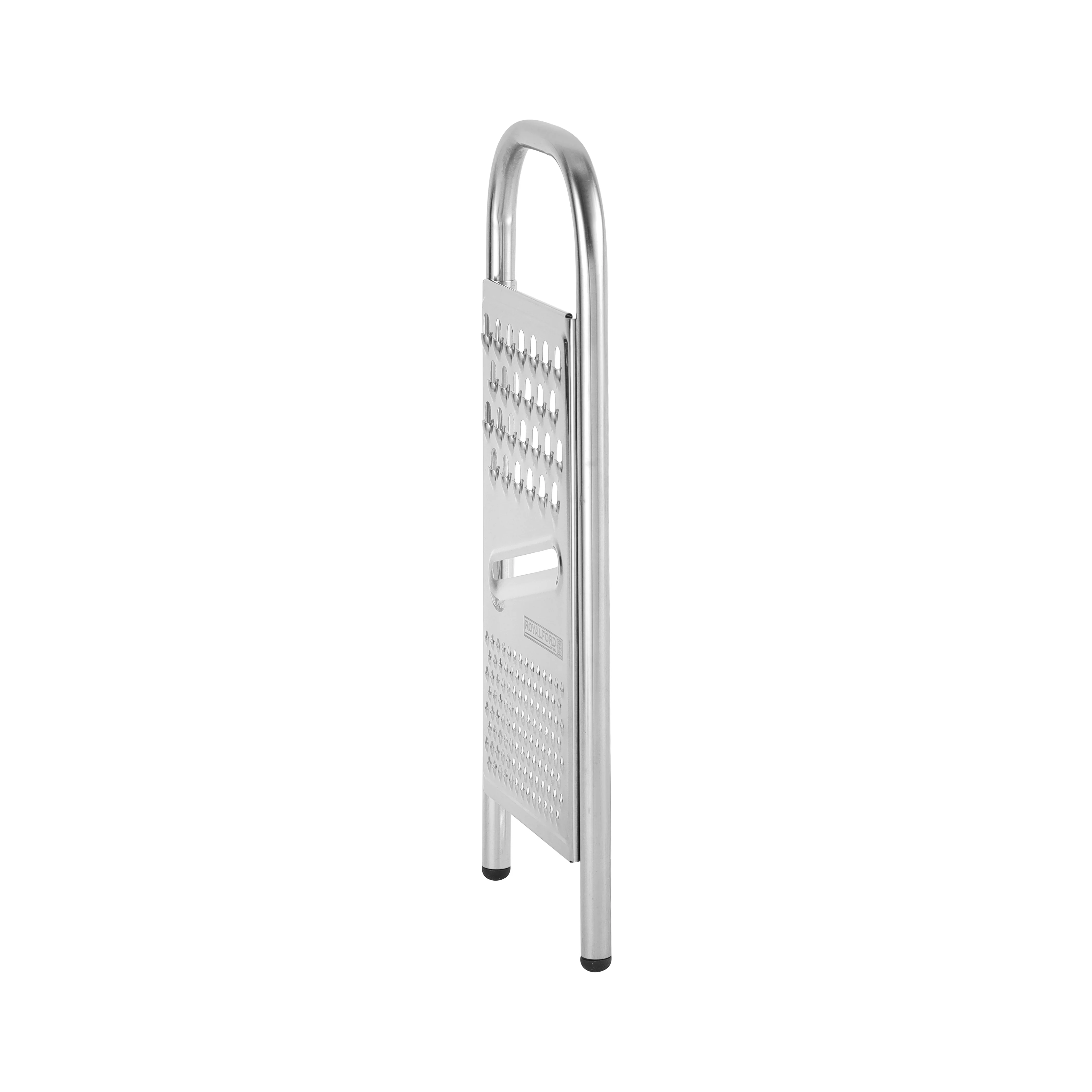 Royalford RF12351 3-in-1 stainless steel grater| multi blades, perfect for slicing & shredding| grating vegetables, cheese and more, durable non-slip base for safe use| - Image 3