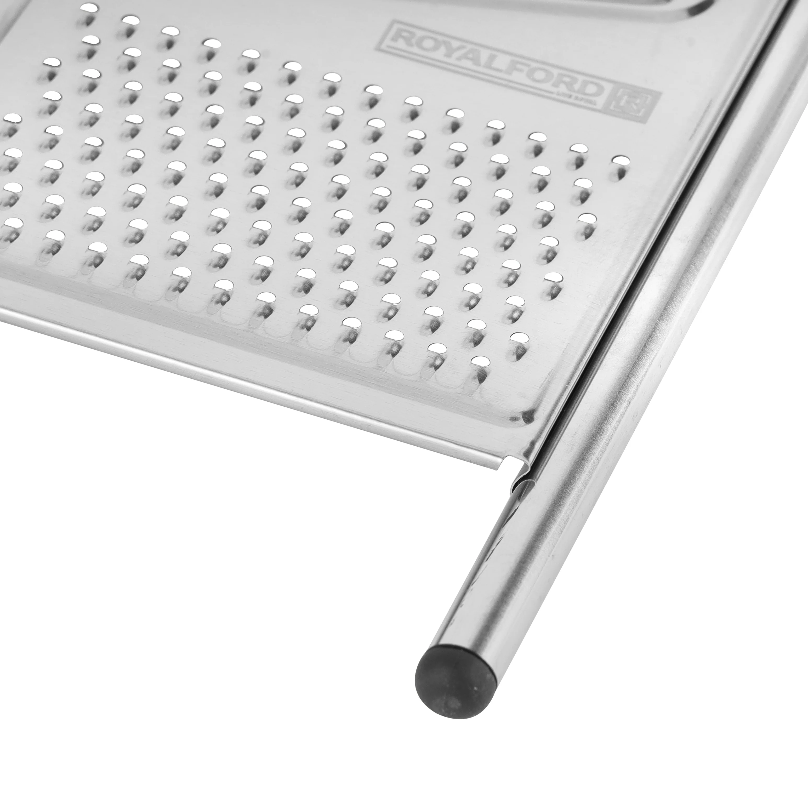 Royalford RF12351 3-in-1 stainless steel grater| multi blades, perfect for slicing & shredding| grating vegetables, cheese and more, durable non-slip base for safe use| - Image 5