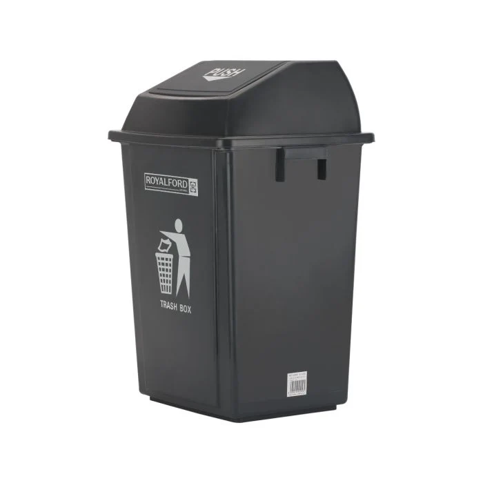 Royalford RF12400 60L Plastic Dust Bin with Push Lid| Premium Quality Trash Box for Home, Office, Kitchen & Commercial Waste Management Use Indoor Outdoor Applications - Image 3