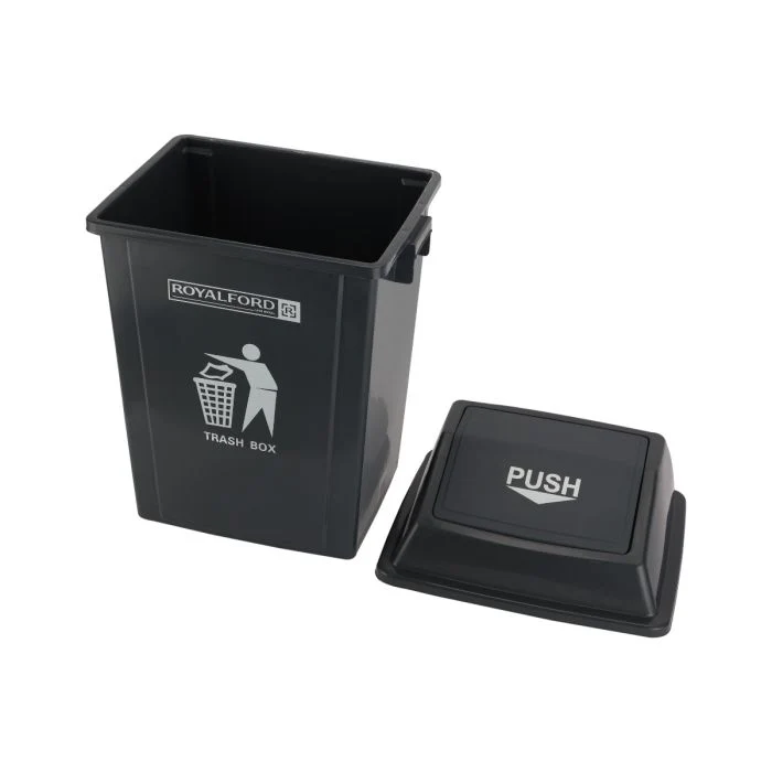 Royalford RF12400 60L Plastic Dust Bin with Push Lid| Premium Quality Trash Box for Home, Office, Kitchen & Commercial Waste Management Use Indoor Outdoor Applications - Image 4
