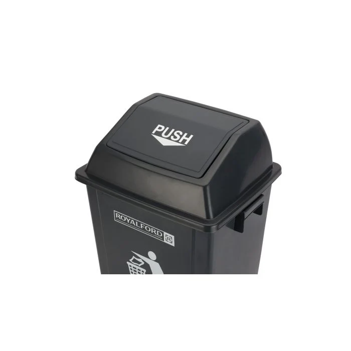 Royalford RF12400 60L Plastic Dust Bin with Push Lid| Premium Quality Trash Box for Home, Office, Kitchen & Commercial Waste Management Use Indoor Outdoor Applications - Image 5