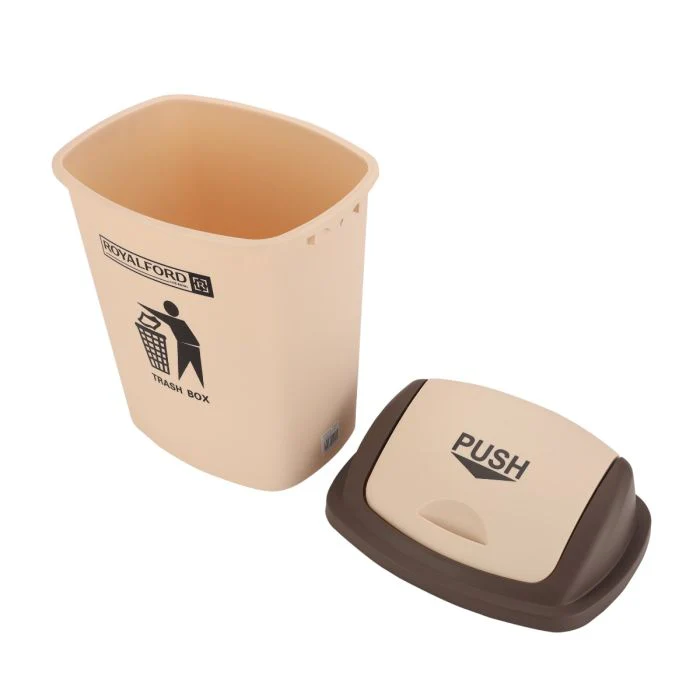 Royalford RF12402 30L Plastic Dust Bin | Push Lid | Durable Premium Trash Box for Home ,Office,  Kitchen  and  Bathroom Use | Easy-Clean  and Space-Saving Design - Image 4