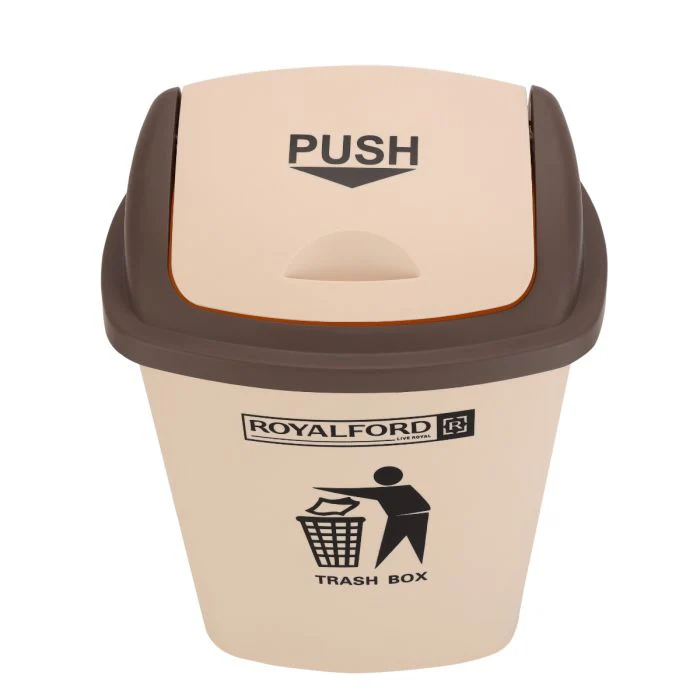 Royalford RF12403 Plastic Dust Bin 20L | Push Lid Durable Premium Plastic Trash Box for Home, Office, Bathroom,  Kitchen,  Bedroom & Daily Hygienic Waste Disposal Use - Image 3