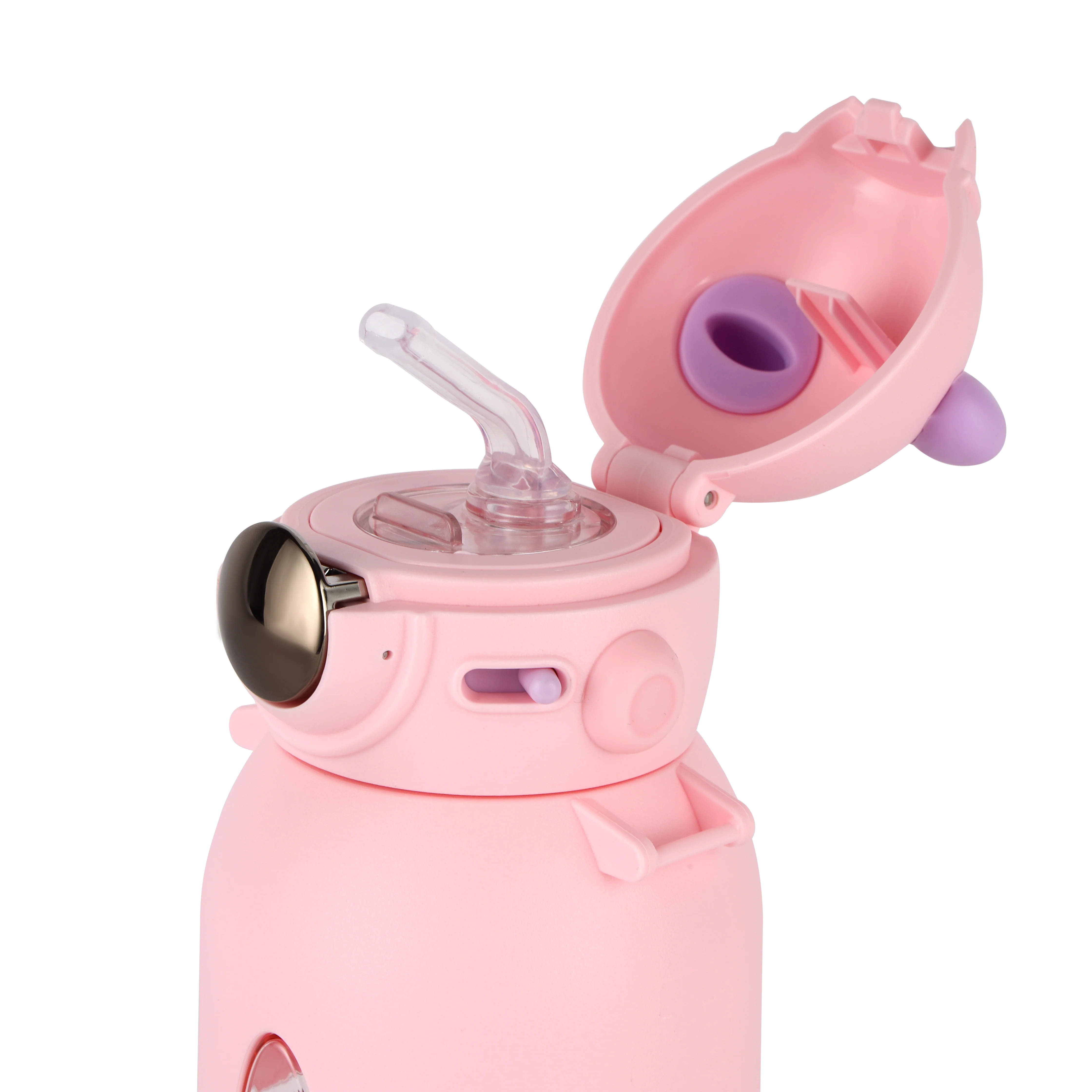 Royalford RF12405 Kids Water Bottle 780ml | BPA-Free | Leak-Proof Cute Bear Design Plastic Water Bottle | Carry Strap Safe Non-Toxic Drinking Bottle for School & Travel - Image 5