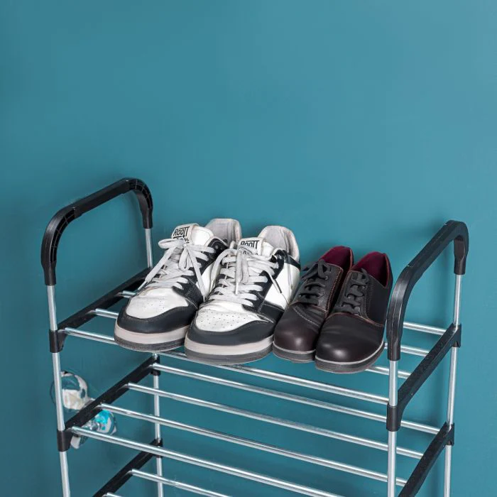 Royalford RF12422 5-Tier Shoe Rack | Durable Iron Frame with High-Quality PP Connectors | Space-Saving Multi-Layer Storage Shelf for Shoes| Lightweight| Easy to Assemble - Image 3
