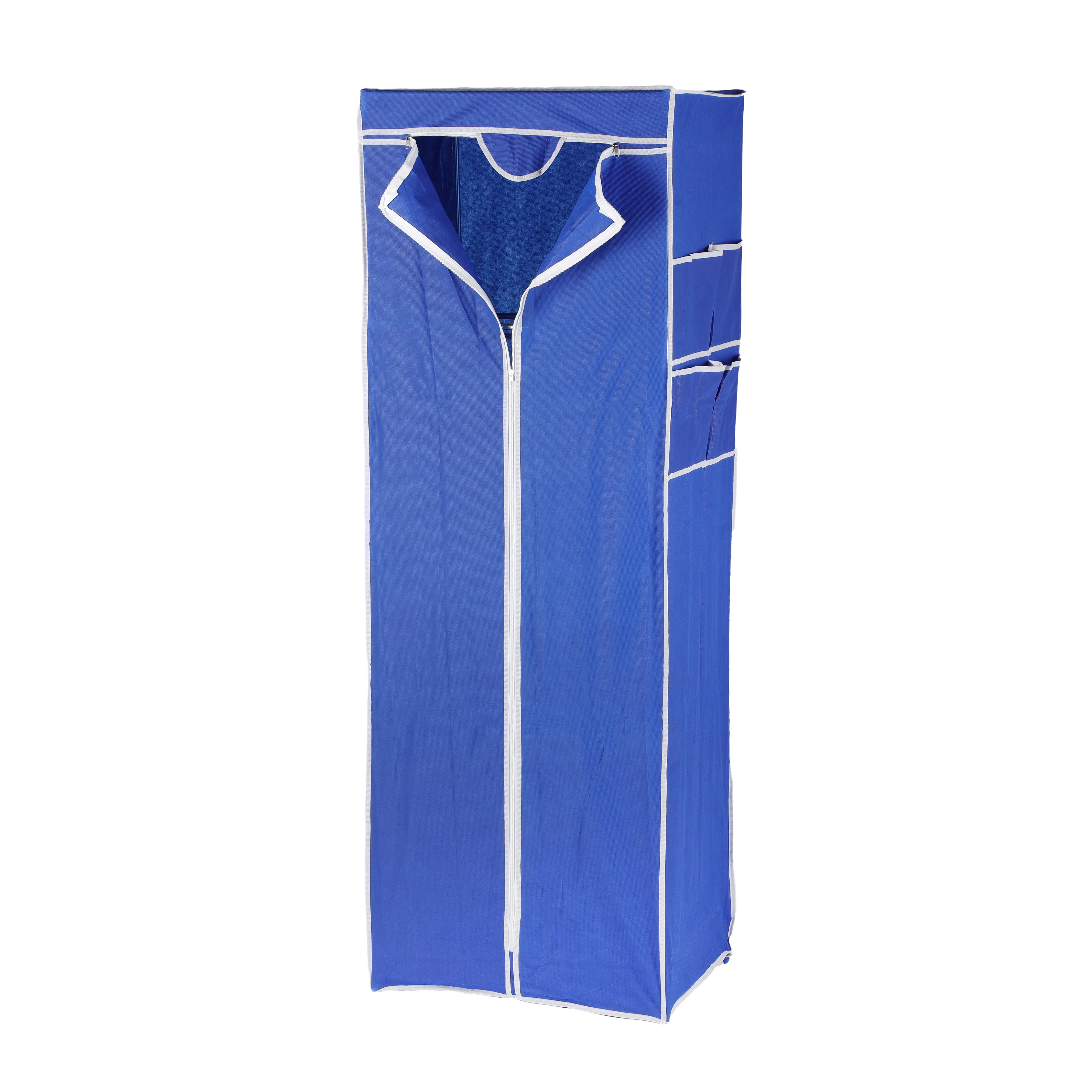 Royalford RF12427 Fabric Wardrobe Cabinet | Space-Saving Cloth Cupboard| Strong Metal Rods| Durable Non-Woven Fabric Cover| Zippered Front Door & Easy Assembly - Image 3