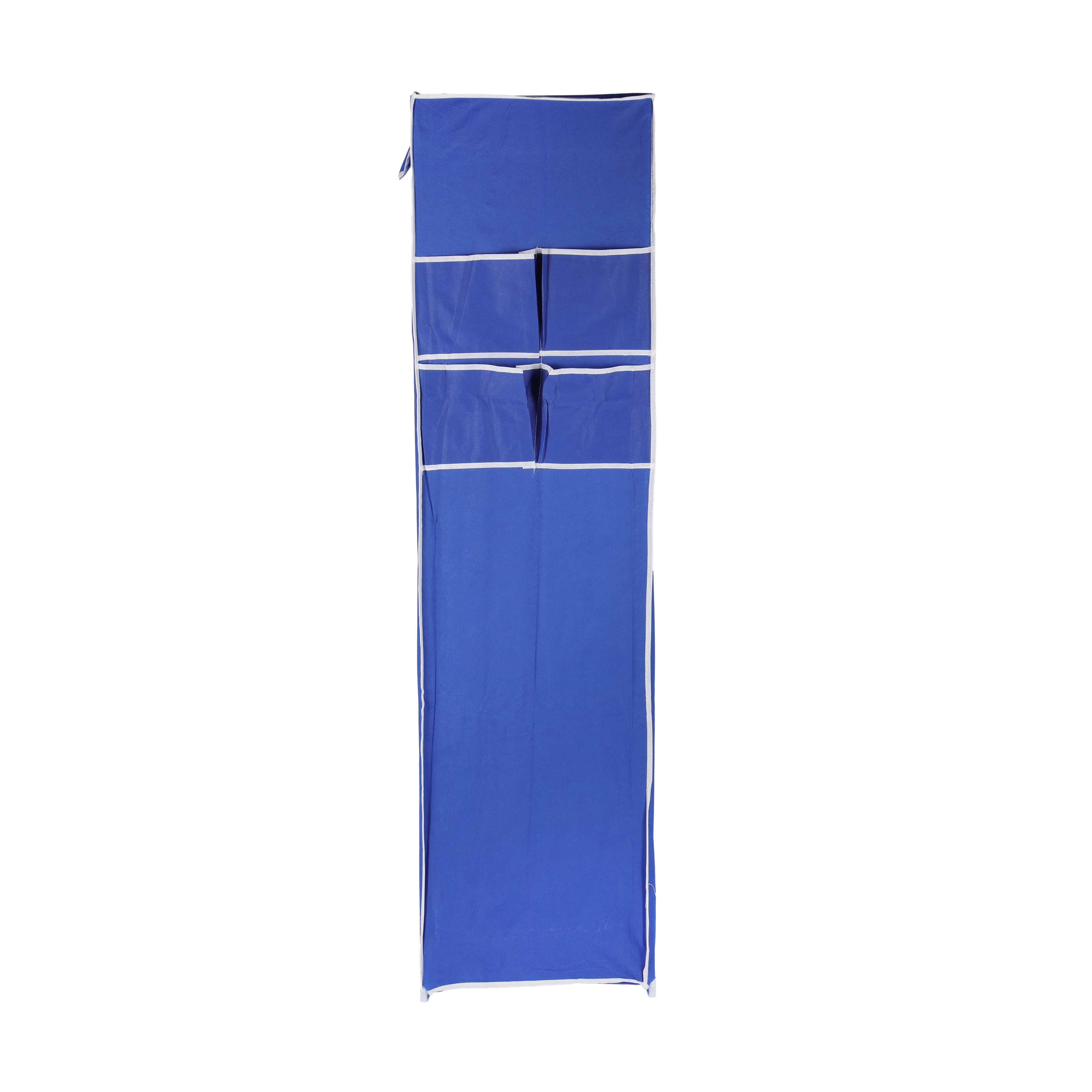 Royalford RF12427 Fabric Wardrobe Cabinet | Space-Saving Cloth Cupboard| Strong Metal Rods| Durable Non-Woven Fabric Cover| Zippered Front Door & Easy Assembly - Image 4