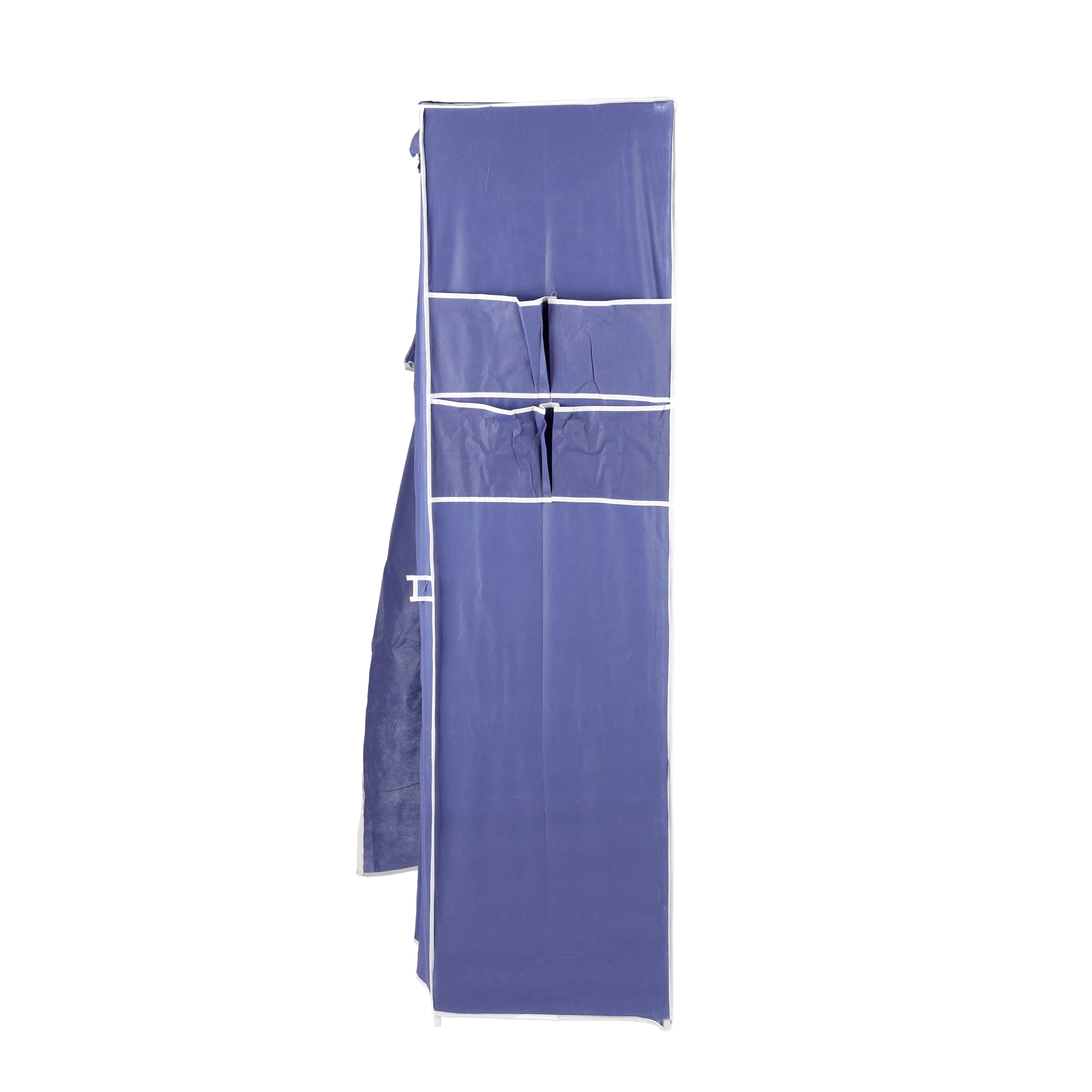 Royalford RF12428 Wardrobe with Racks Fabric Cabinet |Strong Metal Rods| Multipurpose Storage| Space-Saving Organizer| Portable Fabric Wardrobe for Clothes & Accessories - Image 4