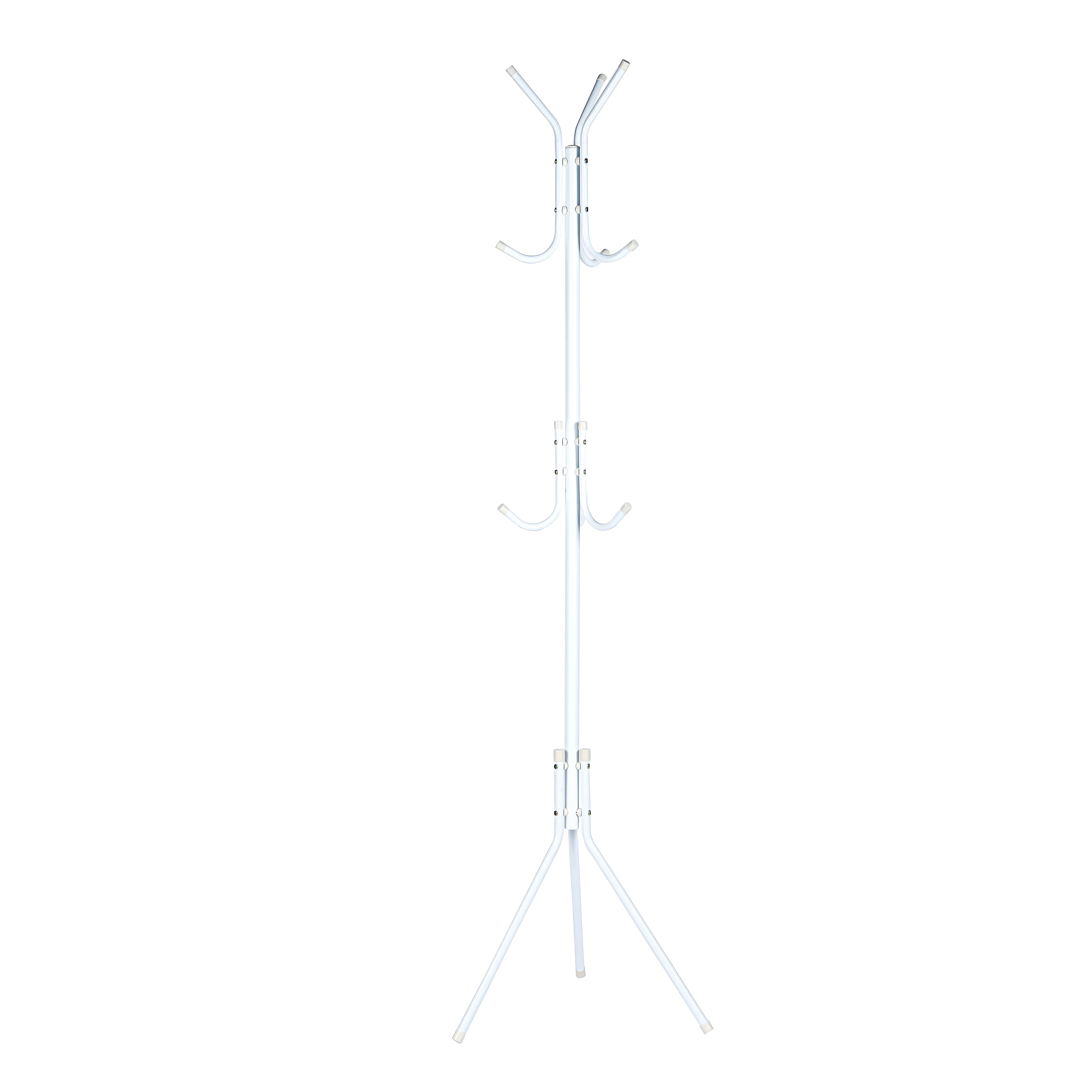Royalford RF12430 Clothes Hanger Stand with 8 Hooks | Heavy Duty Metal Coat Rack | Stable Tripod Base | Capped Hooks & Anti-Slip Floor Protection for Home & Office Use - Image 2