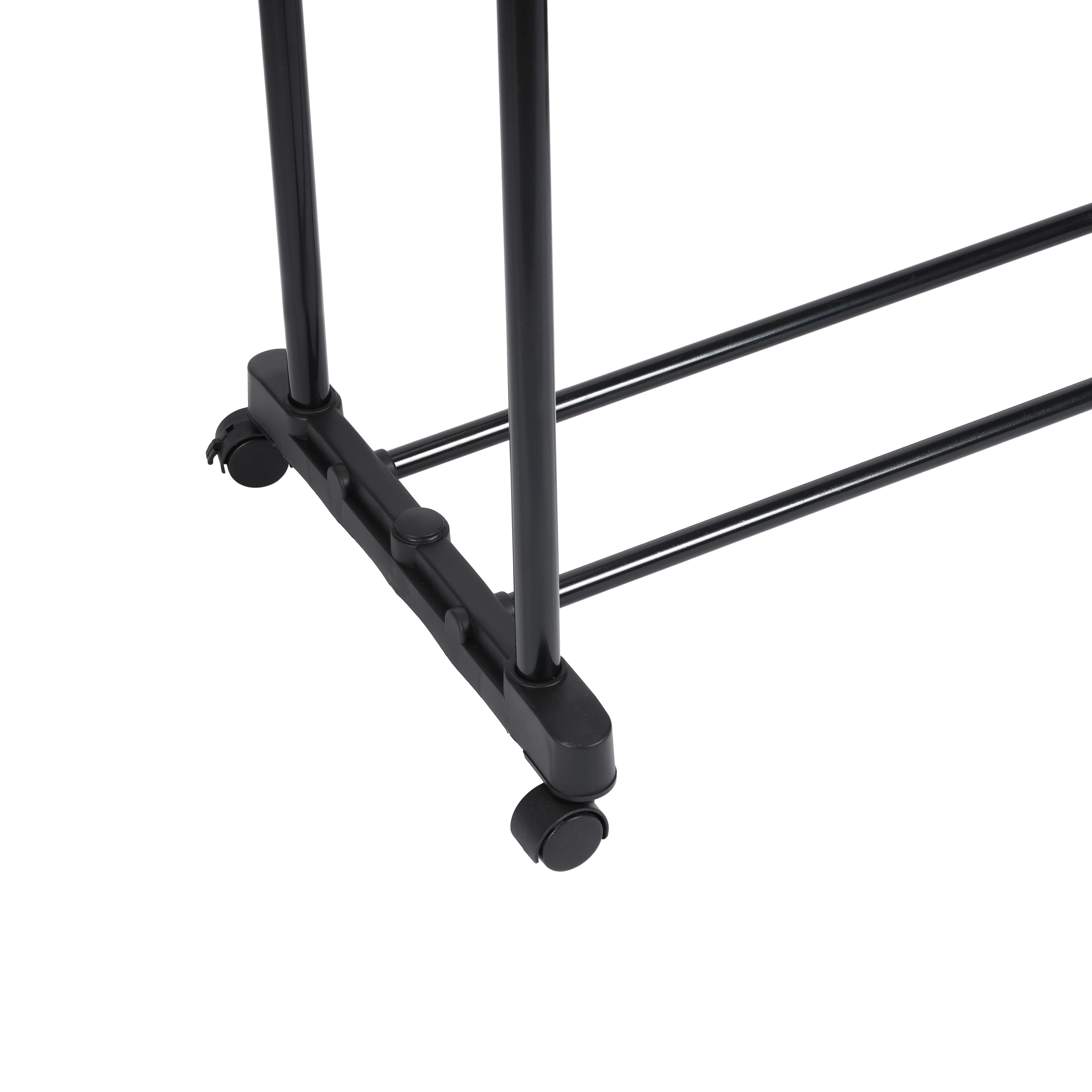Royalford RF12433 Extendable Double Rod Garment Rack with Wheels | Adjustable Height | Portable Clothes Hanging Stand for Bedroom, Laundry, Room and Retail Display Use - Image 4