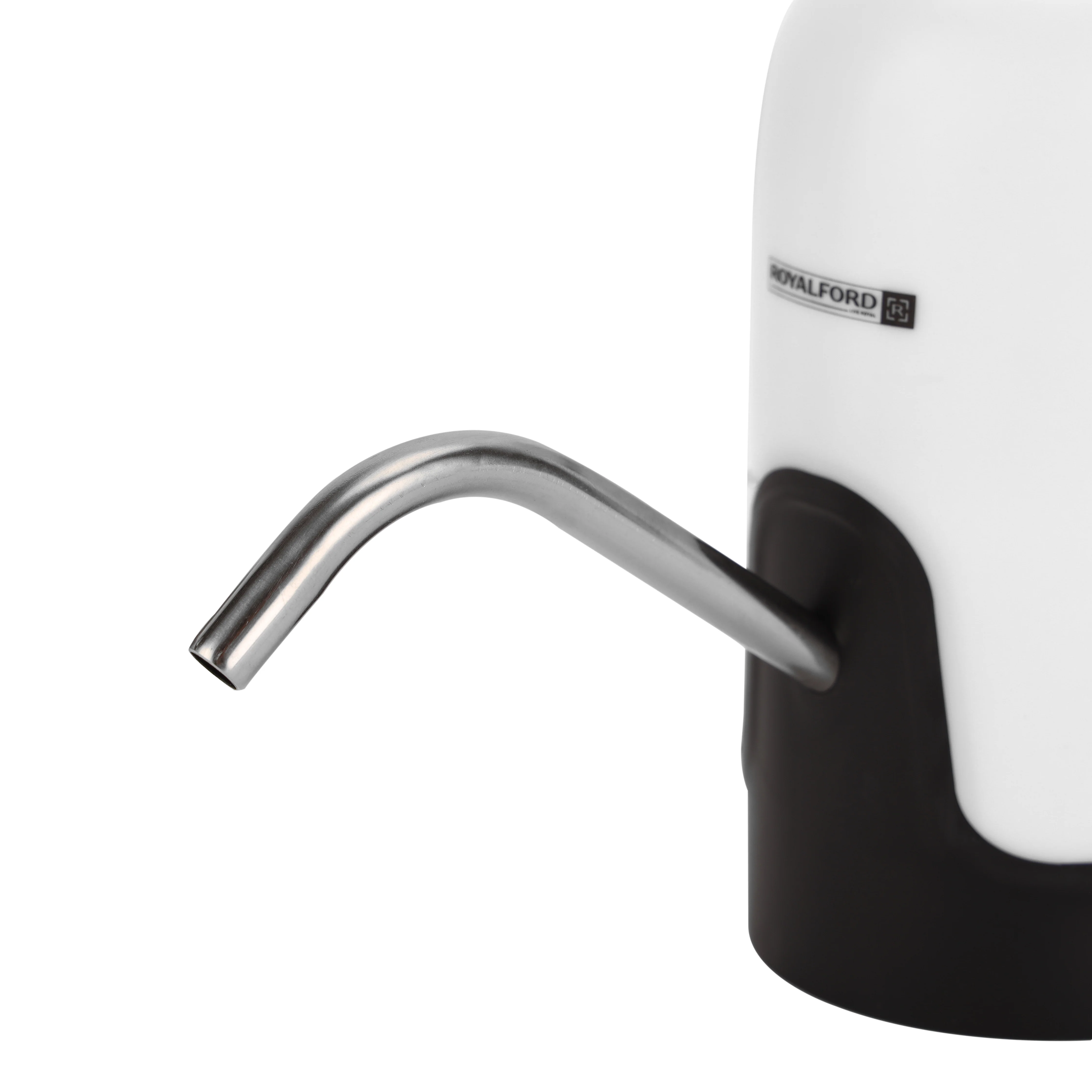 Royalford RF12434 Rechargeable Water Pump for 1–5 Gallon Bottles | USB Charging Automatic Water Dispenser | Stainless Steel Spout | BPA Free Silicone Hose - Image 3