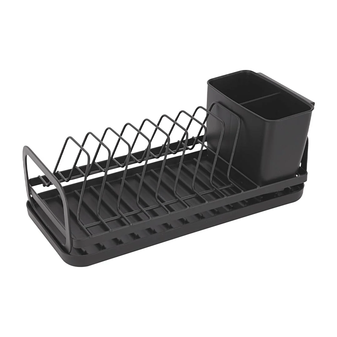 Royalford RF12445 Dinky Dish Rack with Cutlery Holder & Drain Board | Compact 8 Plate Capacity | Space Saving Kitchen Countertop Organizer | Durable Iron Construction - Image 2