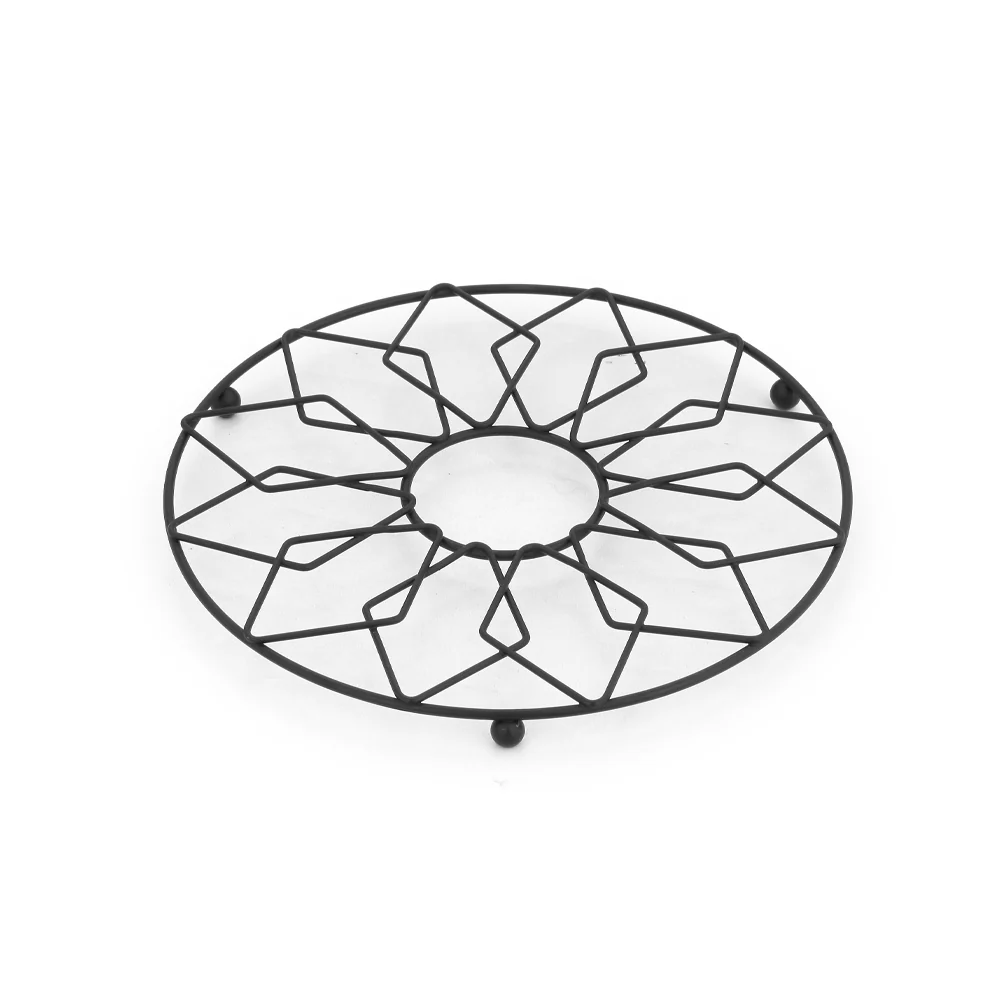 Royalford RF12447 Iron Trivet 20CM | heavy-duty heat-resistant design & durable iron build| round base, protects countertops, for hot pots, cooking and serving| - Image 3