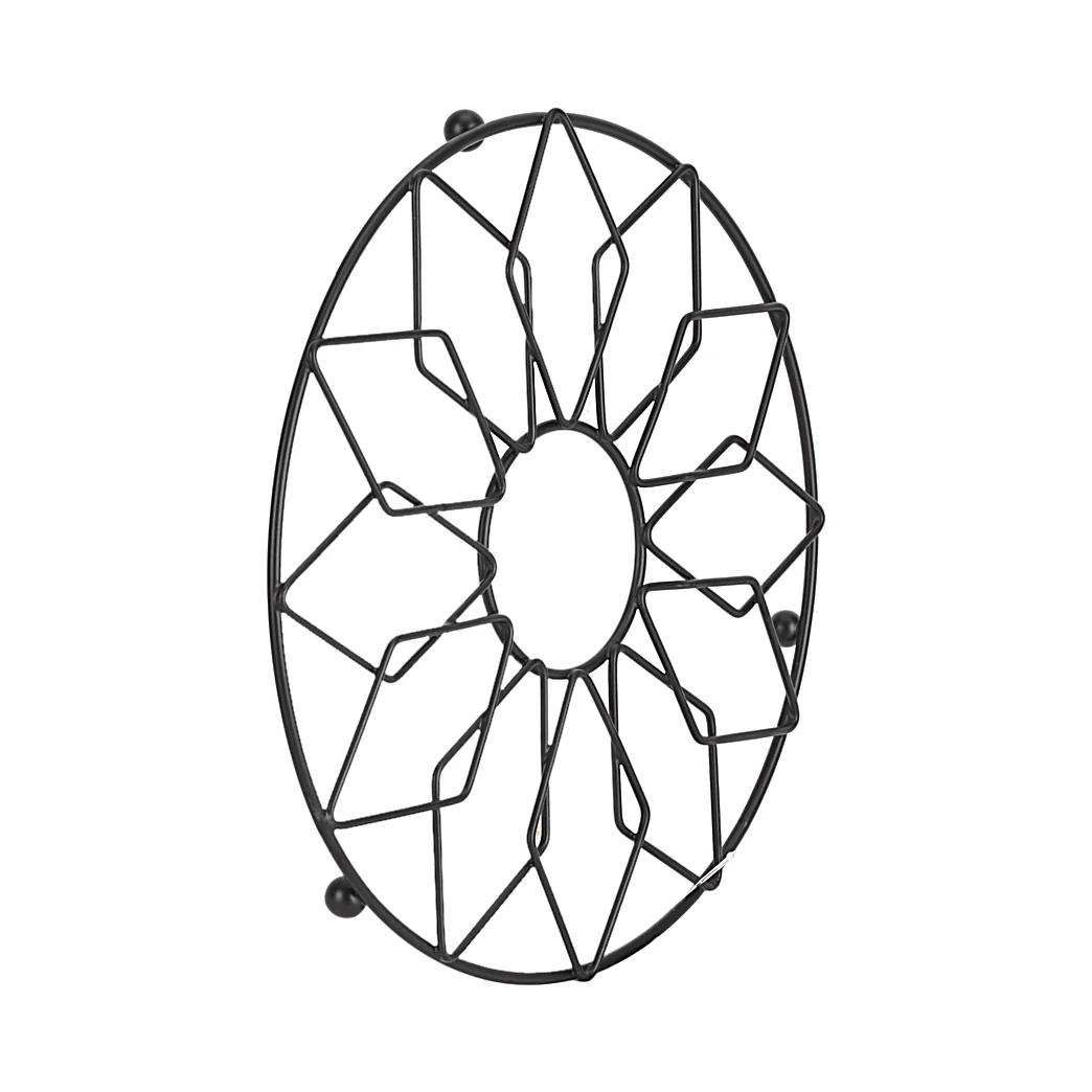 Royalford RF12447 Iron Trivet 20CM | heavy-duty heat-resistant design & durable iron build| round base, protects countertops, for hot pots, cooking and serving| - Image 4