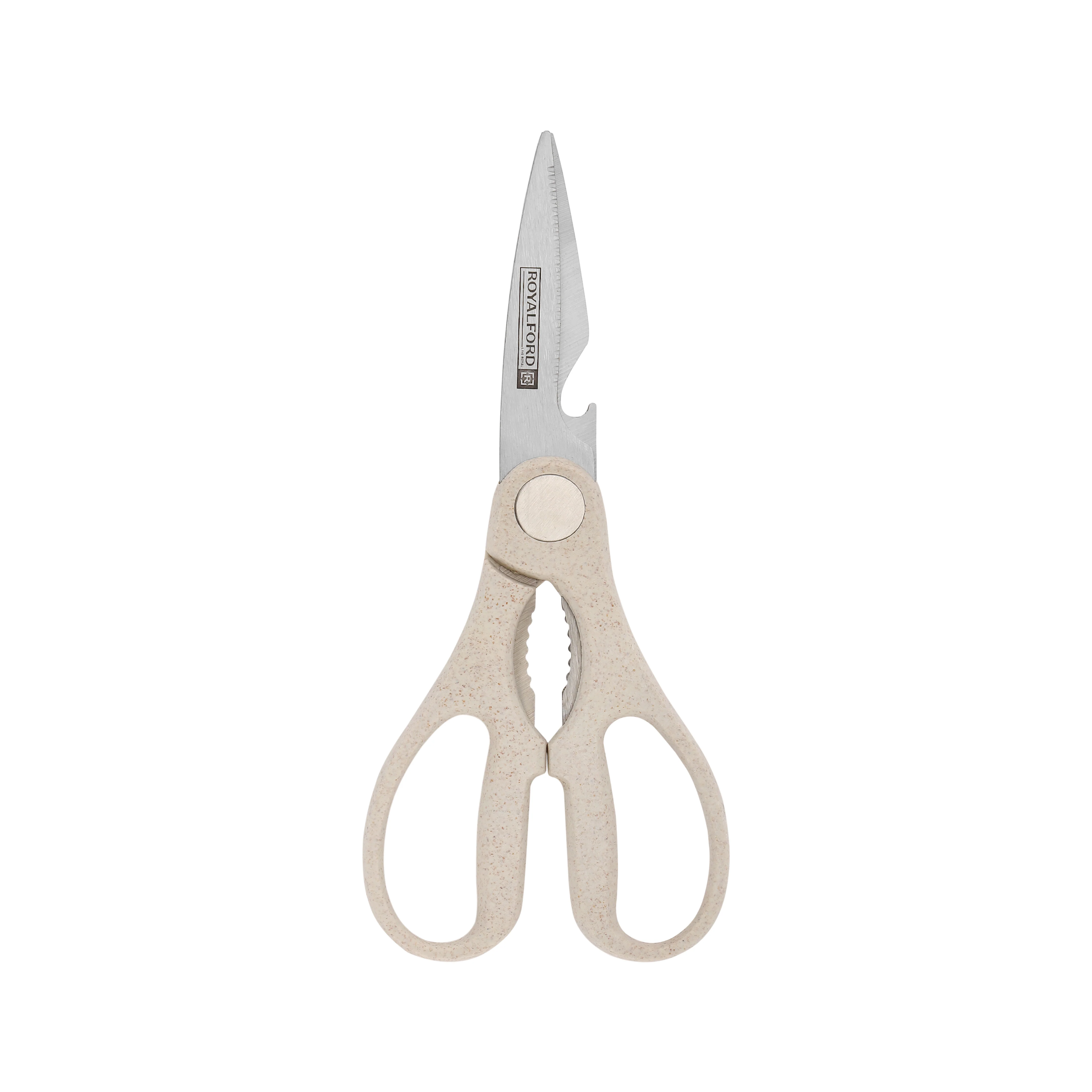Royalford RF12471 Easycut 6PC Kitchen Tools Set with Cutting Board, Stainless Steel Knives, Silicone Tong & Oil Brush | Ergonomic Handles and  Multiuse Scissors - Image 4