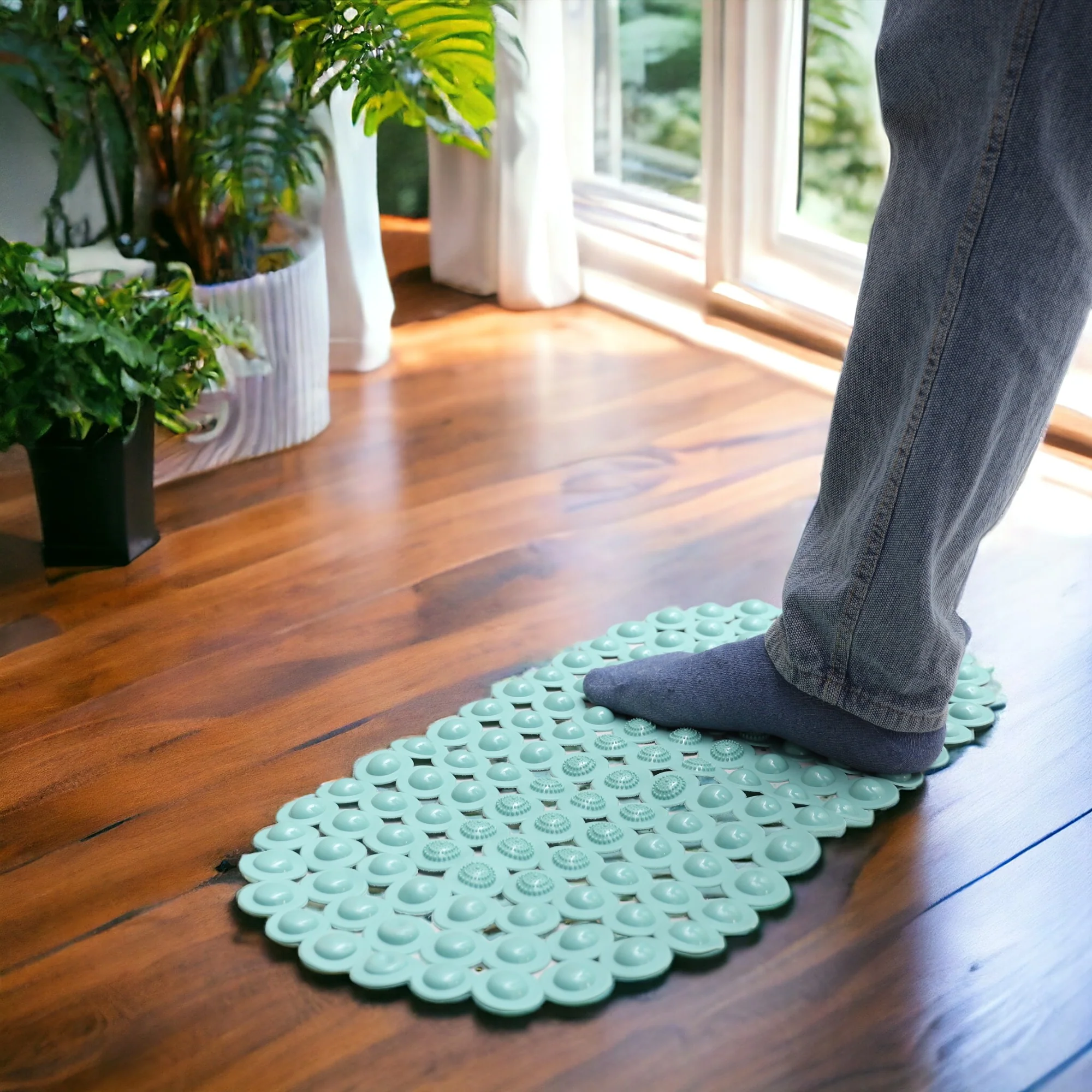 Royalford RF12475 Bathroom Mat PVC 33x69cm | Non-Skid, Water-Resistant Bath Mat with Durable Grip| Quick-Dry Surface, Comfortable & Multipurpose Use for Bathroom Safety| - Image 2