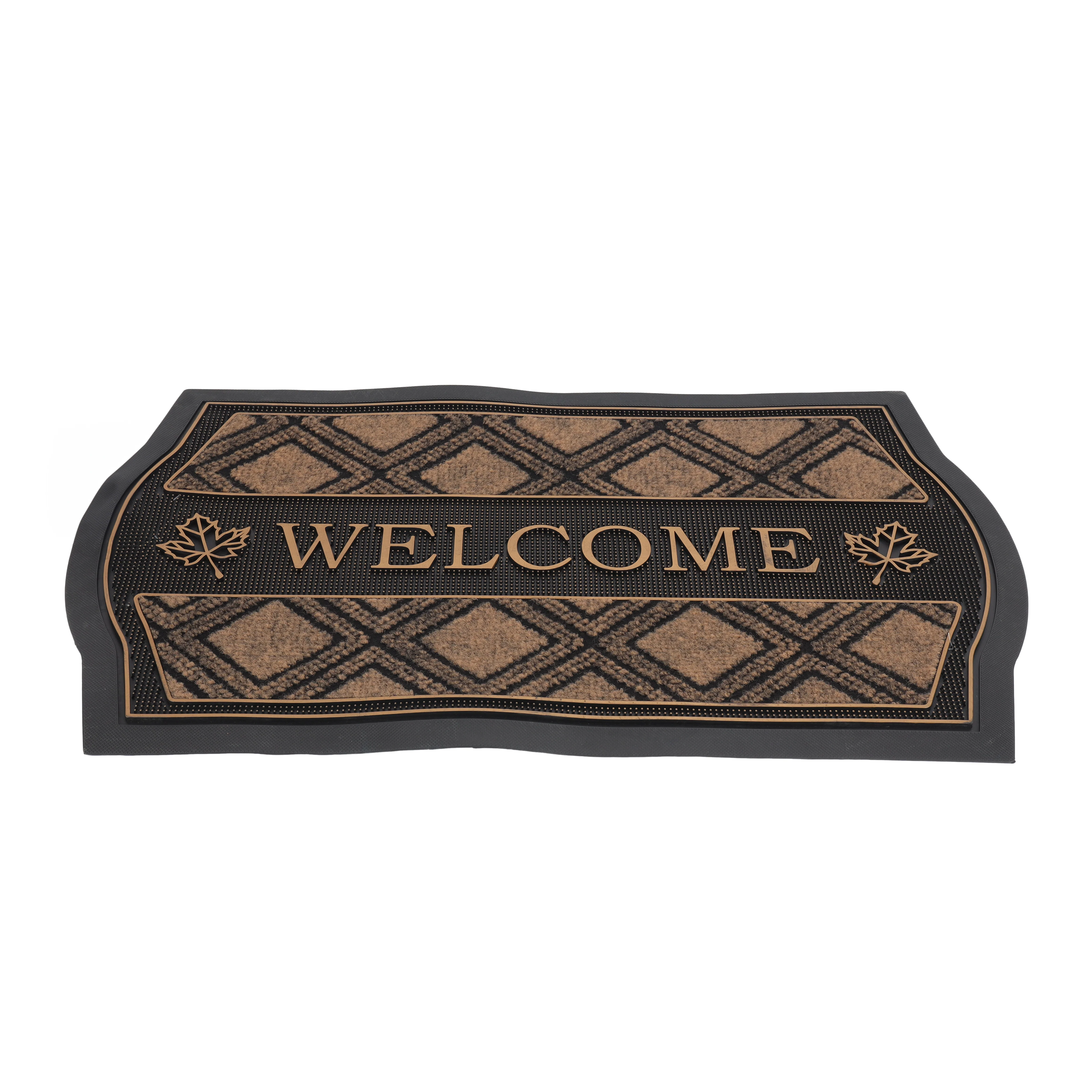 Royalford RF12476 Welcome Door Mat 40x70cm | Premium PVC Non-Skid Washable Entrance Floor Mat | Dirt Trapping Surface for Home, Office, Indoor & Outdoor Doorway Use