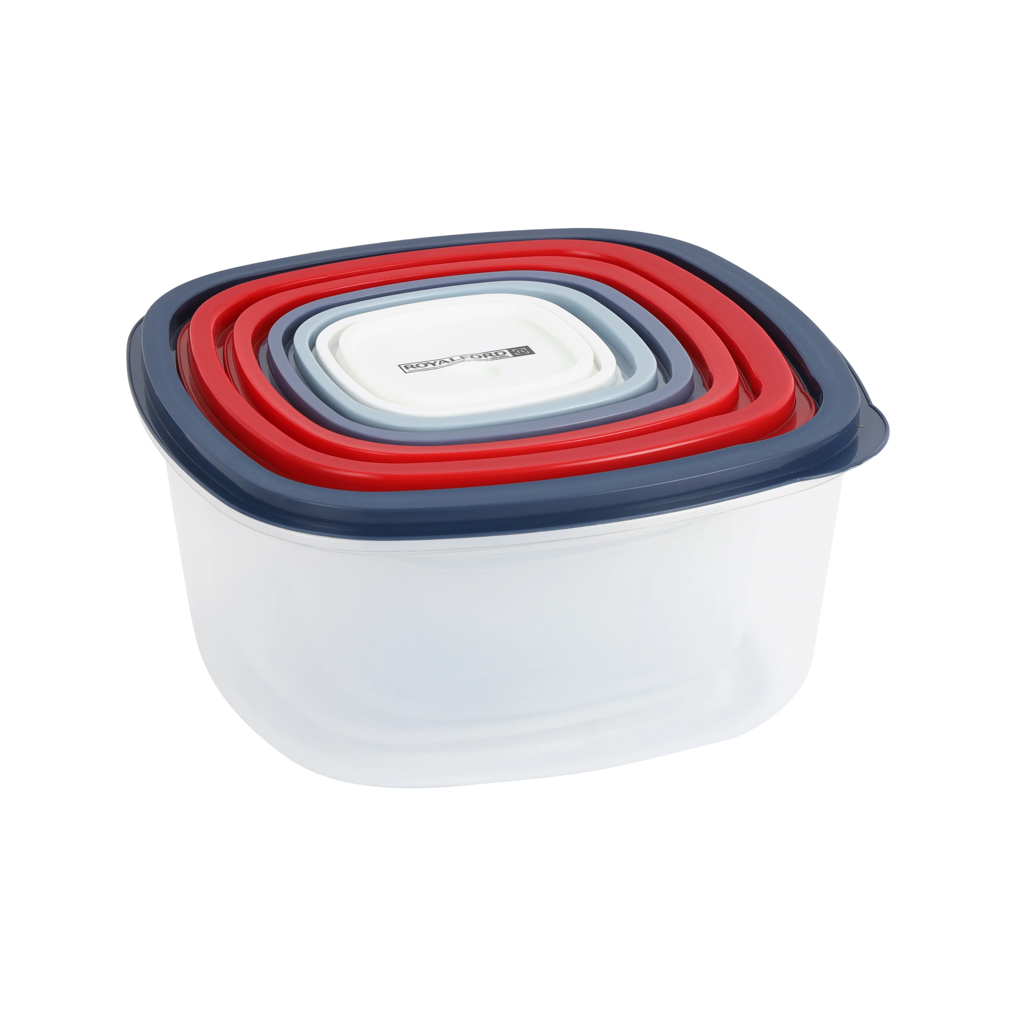 Royalford RF12485 7PC BPA-Free Food Storage Box Set with Lids | Dishwasher & Freezer Safe Plastic Containers | Airtight Kitchen Storage Solution | BPA-Free Plastic - Image 3