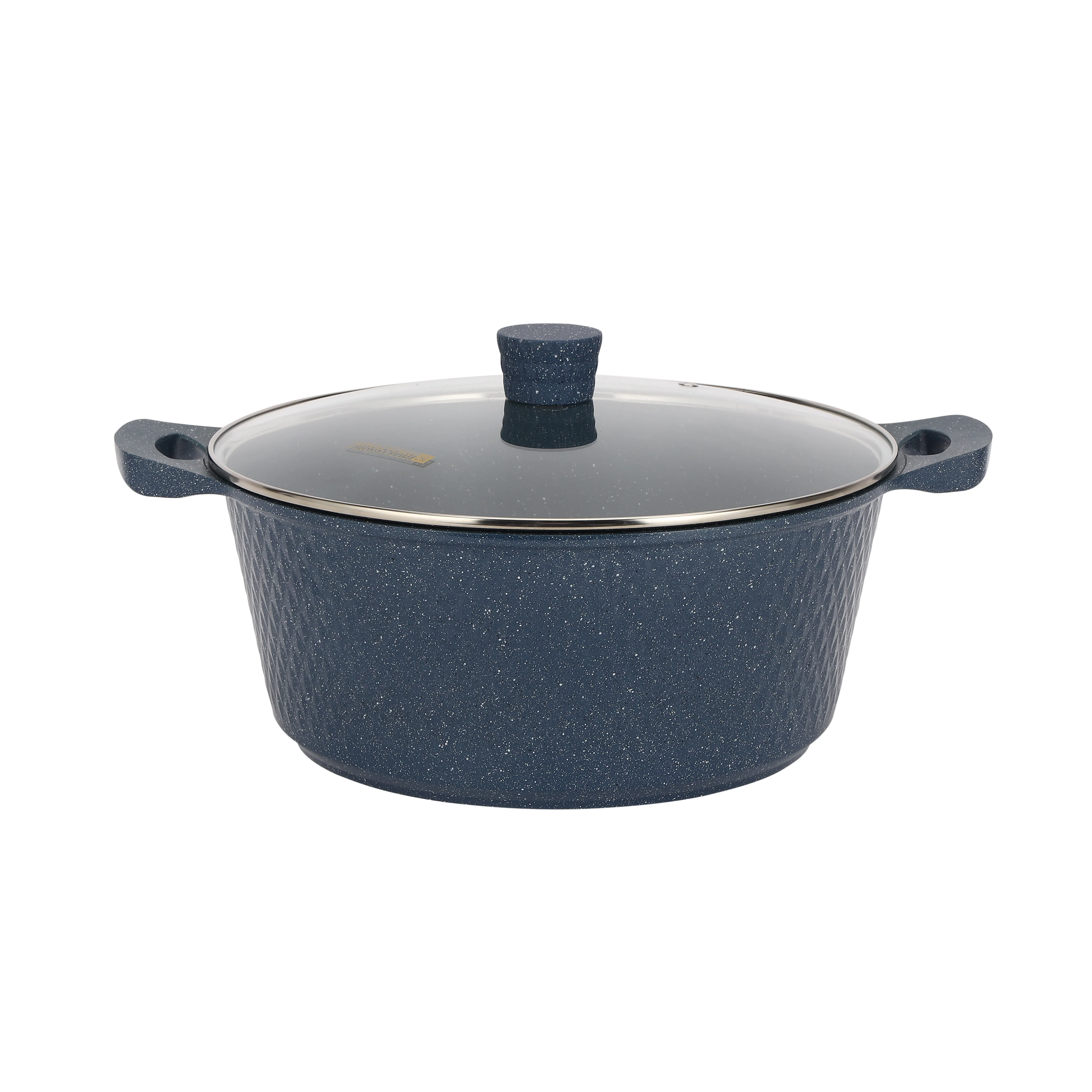 Royalford RF12488 Chef Pride Die-Cast 12-Piece Granite Coated Cookware Set with Glass Lids | Induction Compatible Pots & Pans for Everyday Home Kitchen Cooking Needs - Image 2
