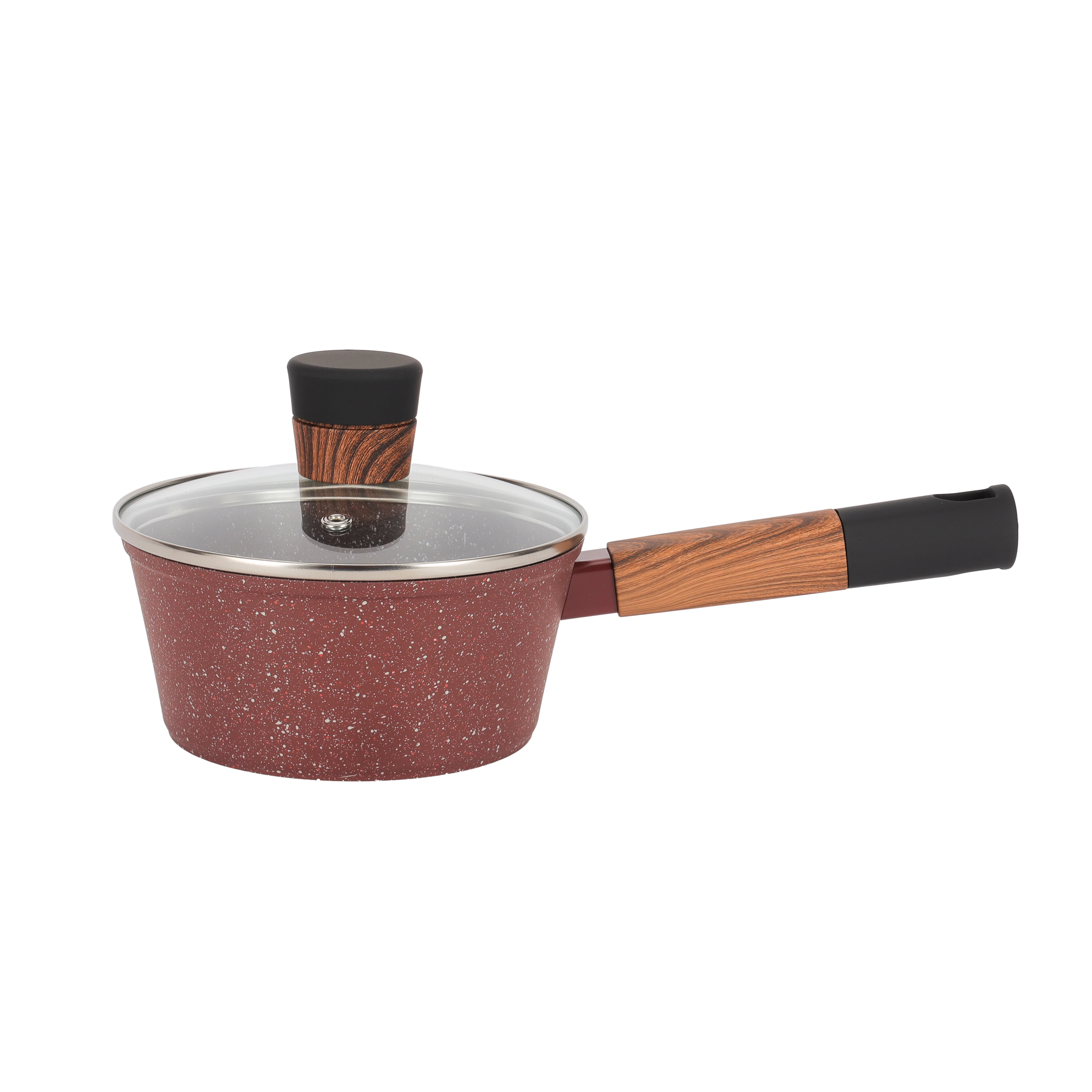 Royalford RF12491 Granite Coated Cookware Set 10 PCS with Lids | Induction Compatible Forged Aluminium Pots, Saucepan, Frypan & Nylon Cooking Tools | Ideal For Daily Use - Image 2