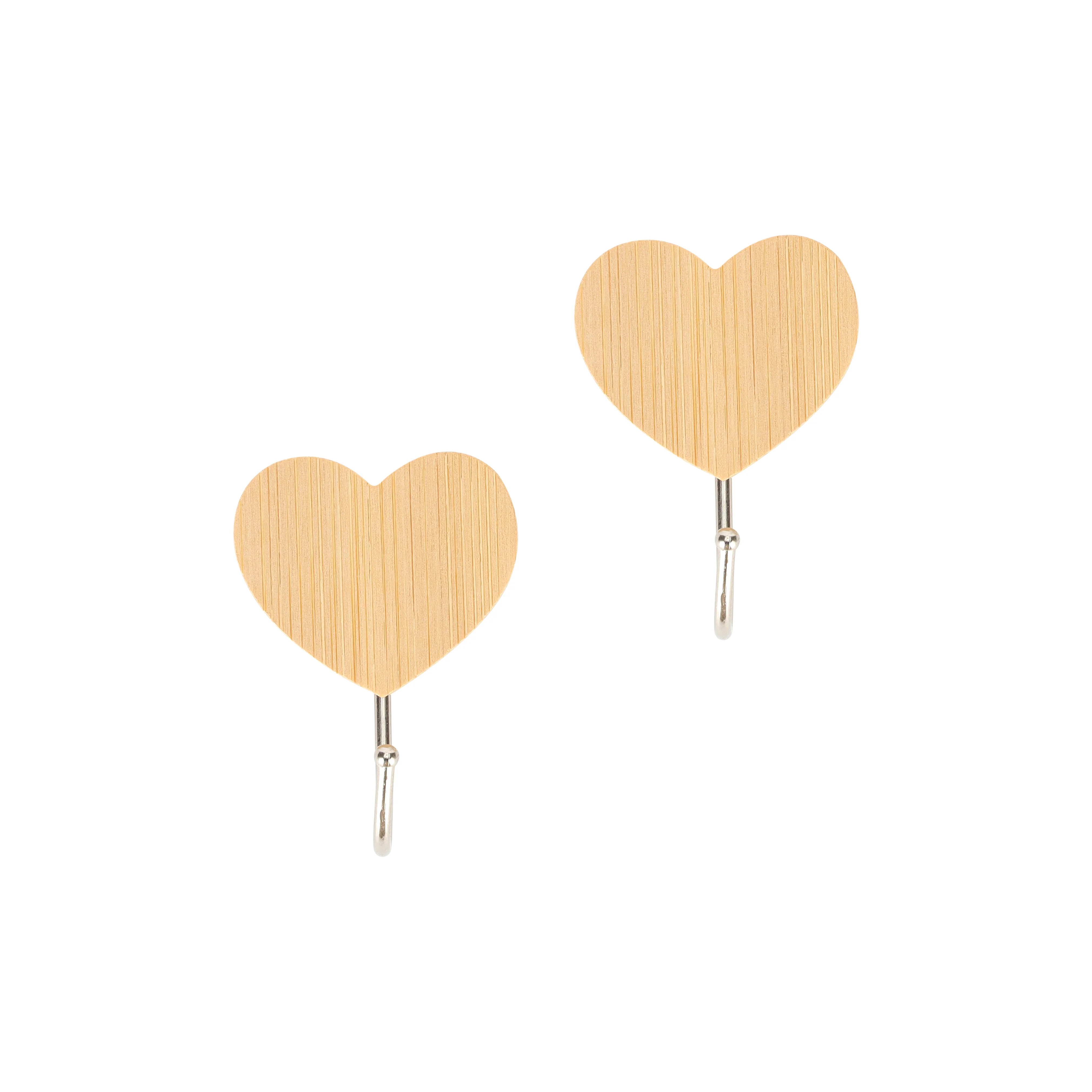 Royalford RF12492 Bamboo Sticky Hooks 2PC Set | Self Adhesive Wall Hooks | Strong Hold Waterproof Multipurpose Organizer for Kitchen, Bathroom &  Bedroom | Reusable - Image 2