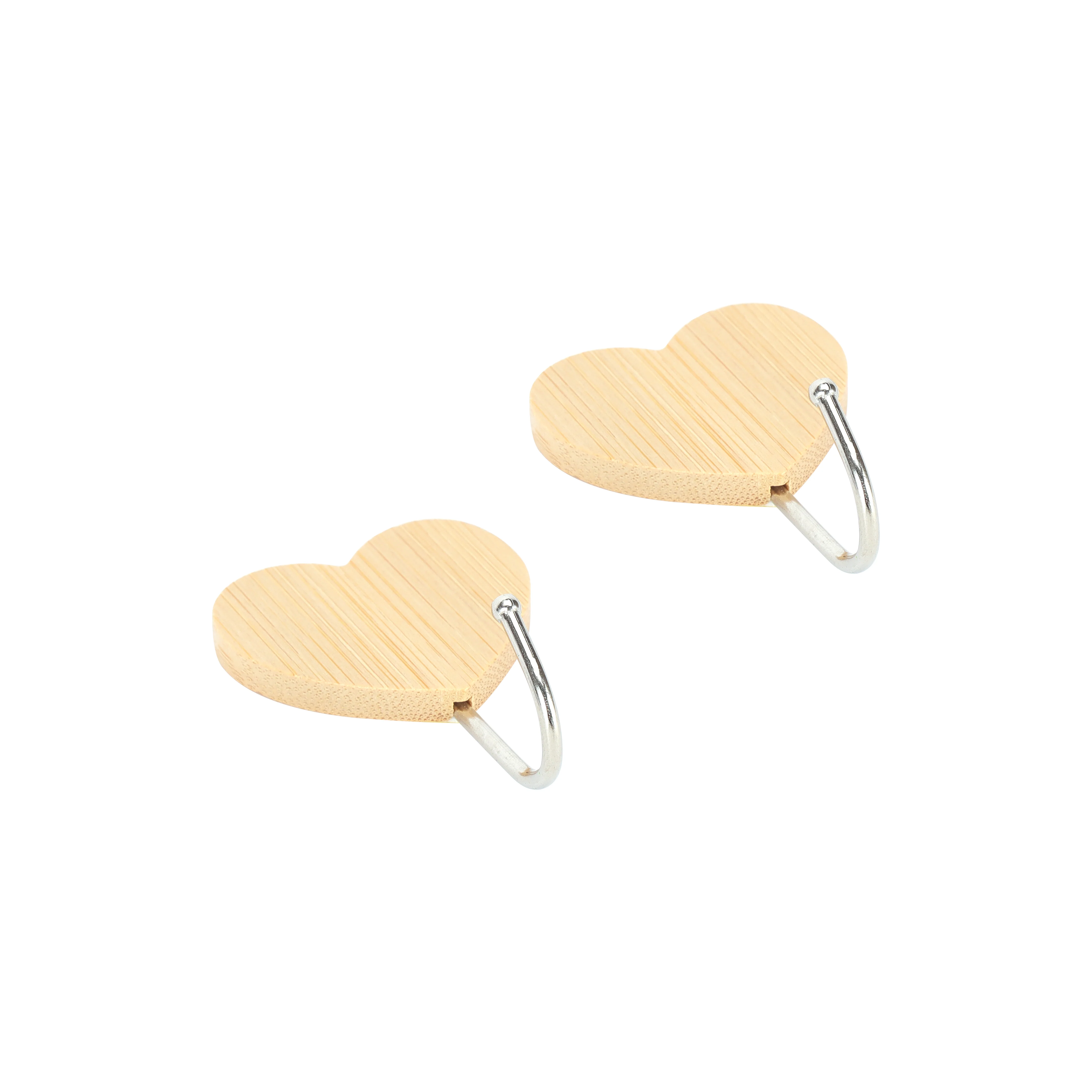 Royalford RF12492 Bamboo Sticky Hooks 2PC Set | Self Adhesive Wall Hooks | Strong Hold Waterproof Multipurpose Organizer for Kitchen, Bathroom &  Bedroom | Reusable - Image 3