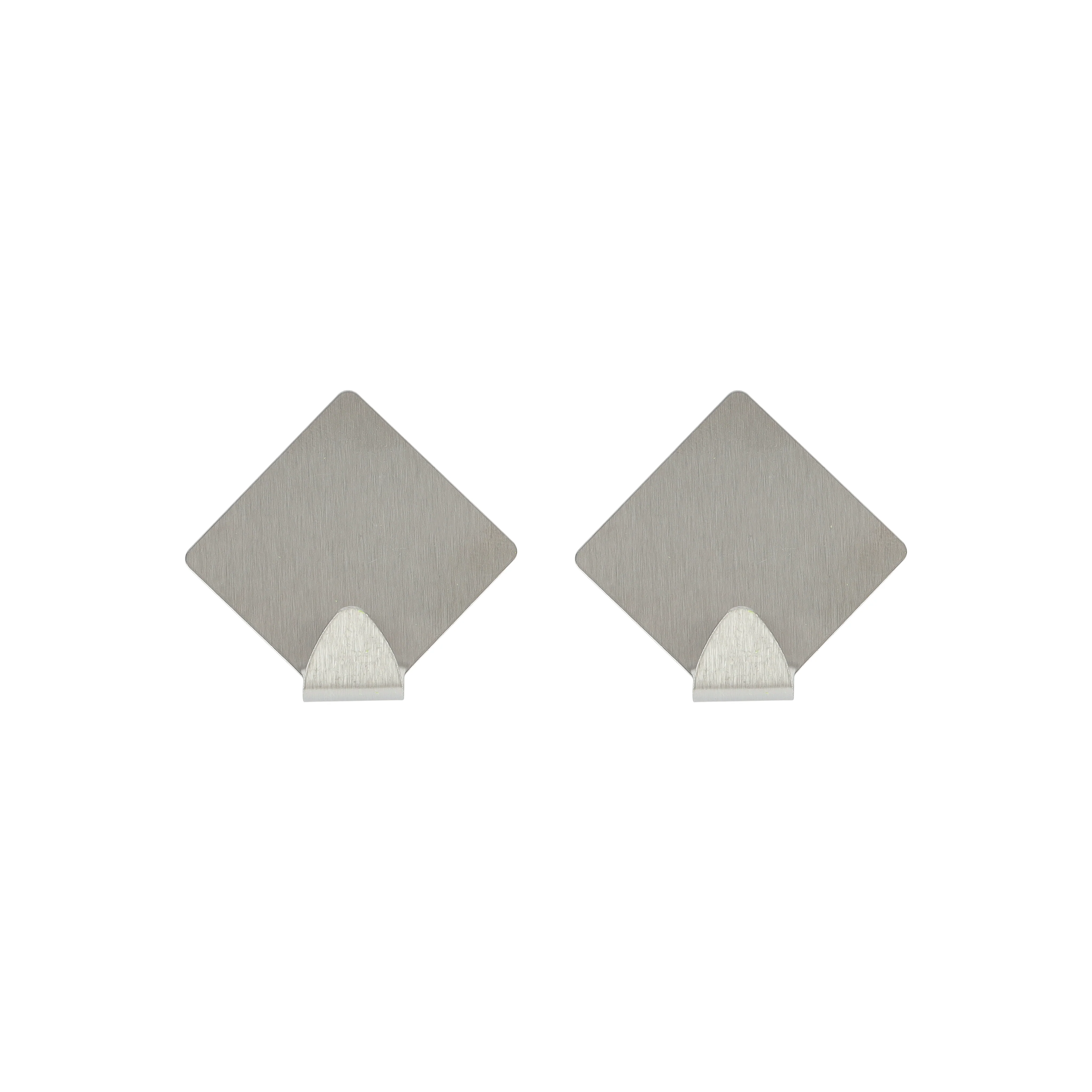 Royalford RF12495 2PC Sticky Hooks | Stainless Steel Adhesive Wall Hooks | Strong Self Adhesive | No Drill Wall Mount Hooks for Kitchen, Bathroom & Home Organizer - Image 2