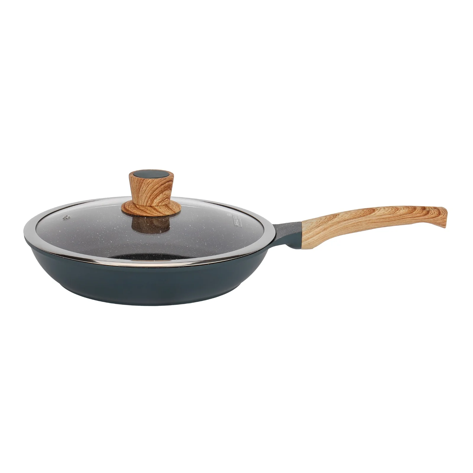 Royalford RF12508 RoyalEmerald 10 Pcs Granite Coated Die-Cast Cookware Set with Glass Lids | Soft-Touch Handles | Non-Stick PTFE PFOA Free, Induction Ready Cooktops - Image 5
