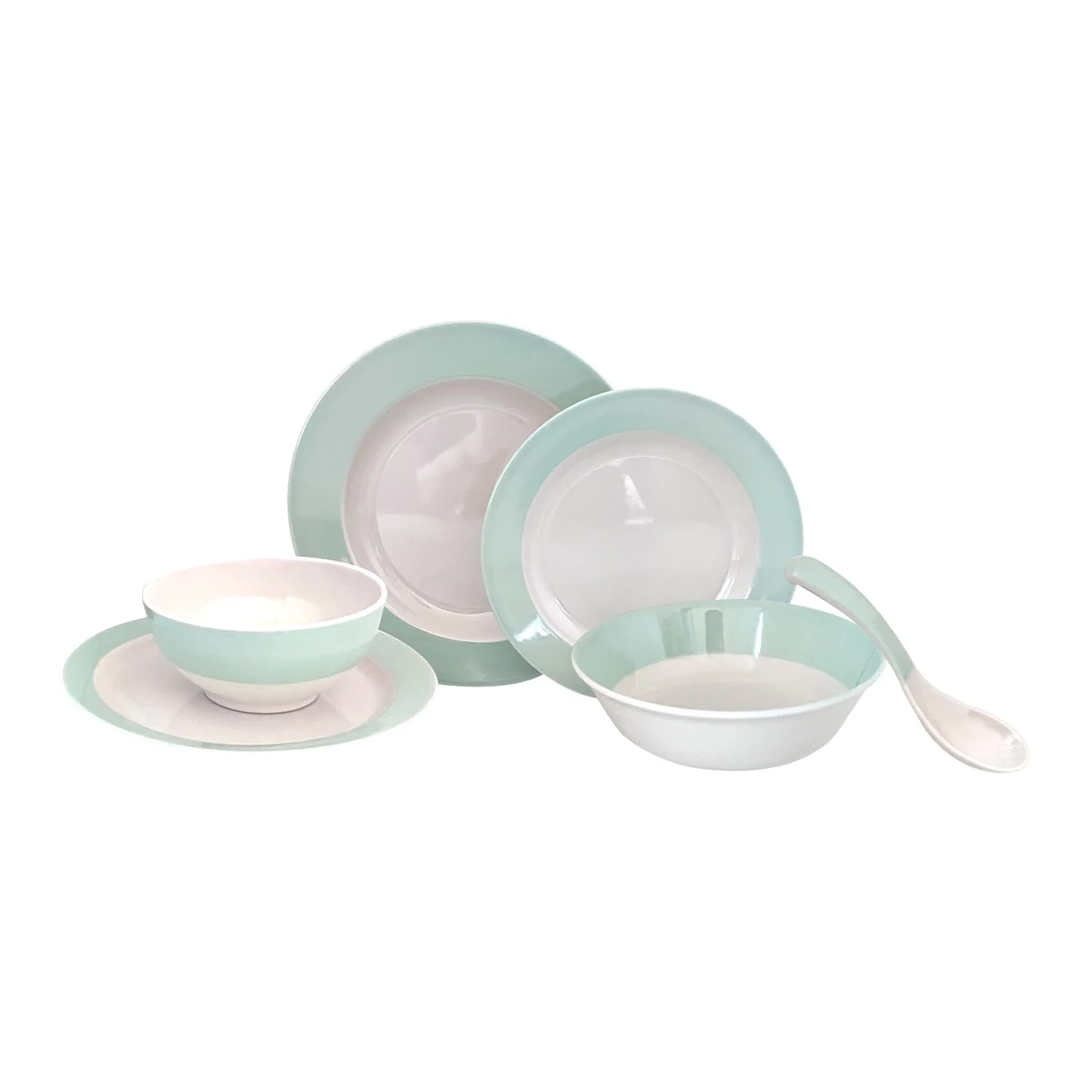 Royalford RF12511 Melamine Dinner Set 32PC offers durable| lightweight and break resistant tableware| top rack dishwasher safe and freezer safe, perfect for everyday family dining. - Image 2