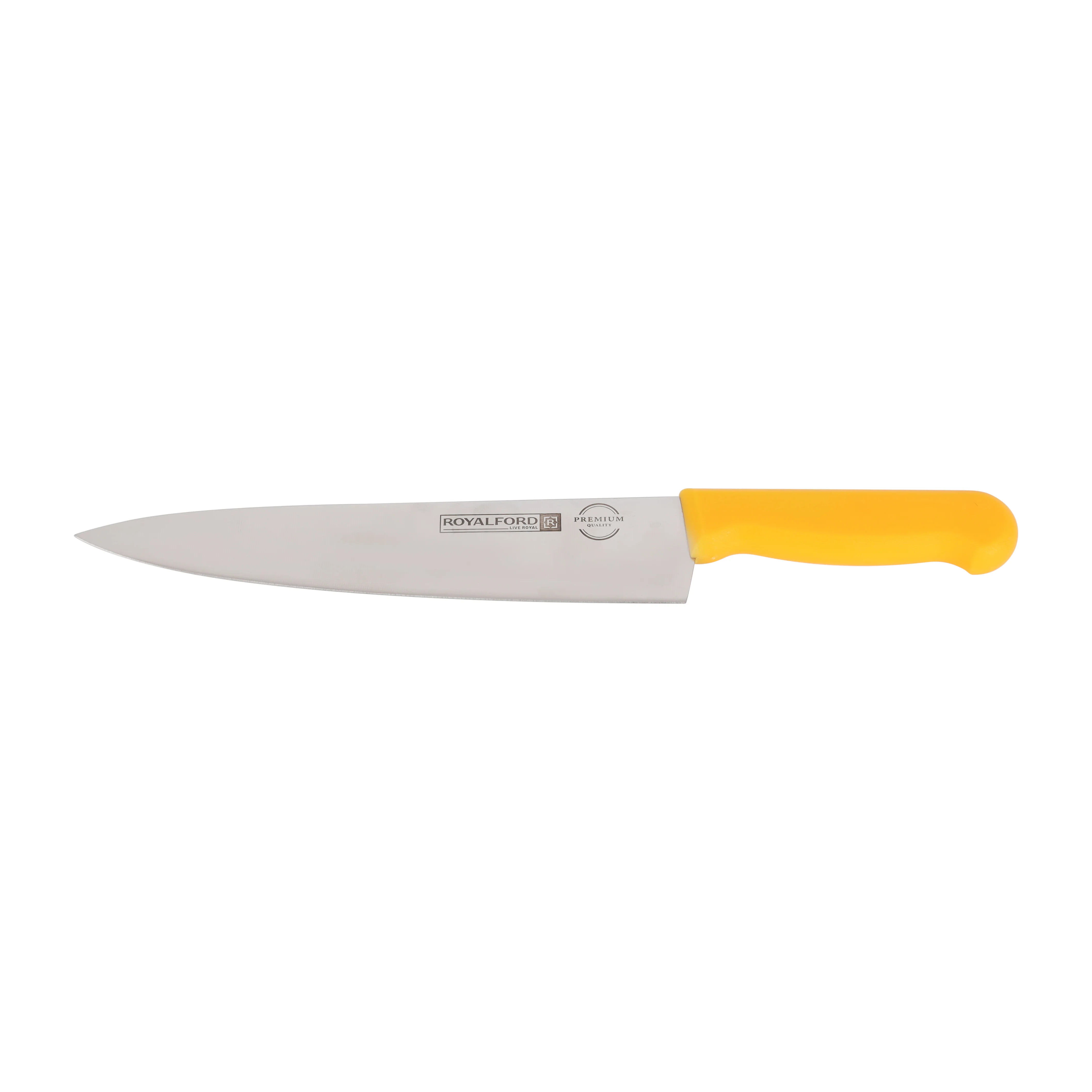 Royalford RF12557 10 Inch Chef Knife | Stainless Steel Blade | Ergonomic PP Handle | Extra Sharp Multipurpose Knife for Chopping, Slicing, Dicing Meat & Vegetables