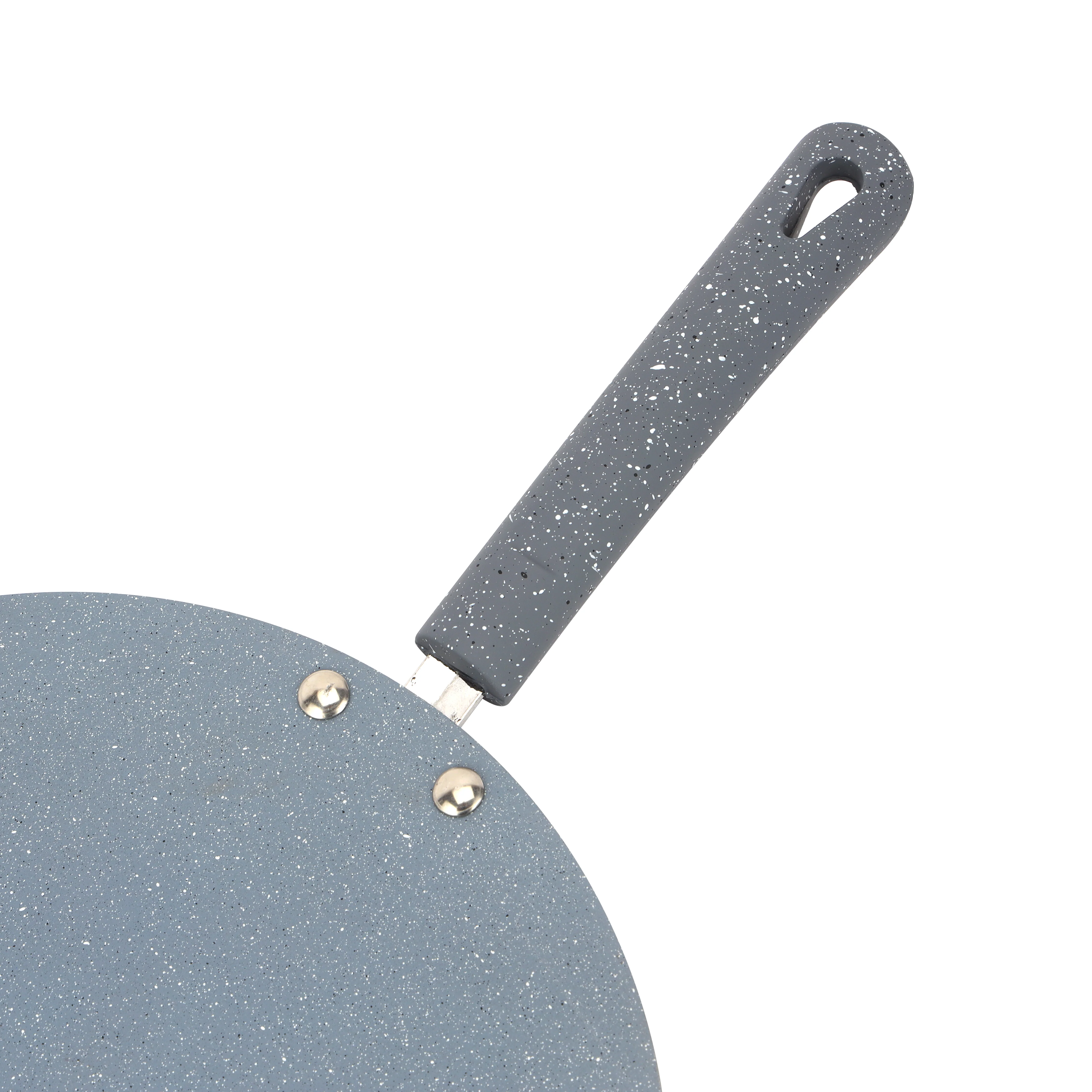 Royalford RF12565 26cm Aluminium Non-Stick Roti Tawa | 4mm Thick Base | Marble Coated Induction Compatible Flat Tawa | Heat-Resistant Bakelite Handle | Lightweight Design - Image 4