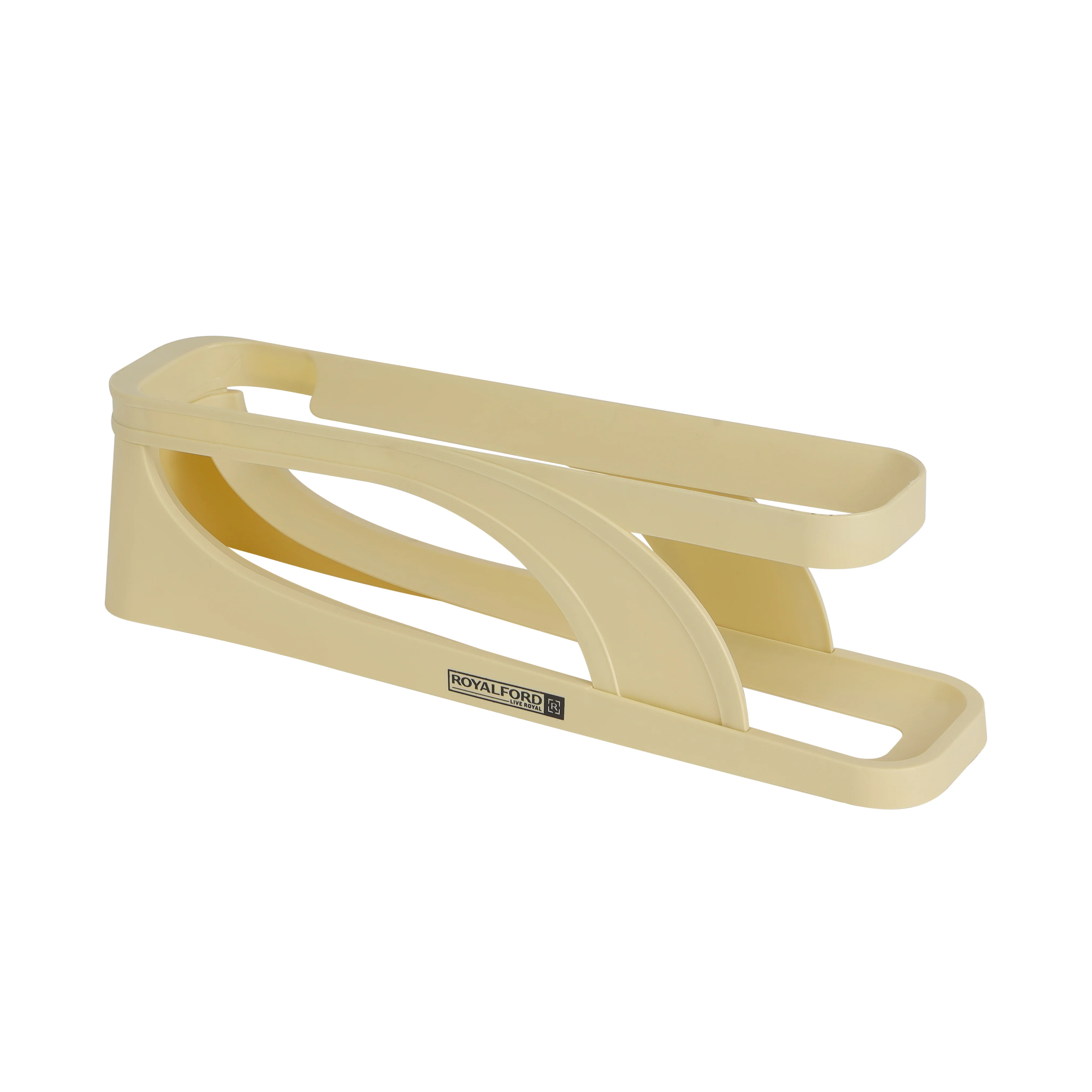Royalford RF12572 Egg Dispenser| 2-tier rolling design, holds up to 15 eggs & space-saving rack with gravity-fed track| for easy access and organized fridge storage| - Image 4