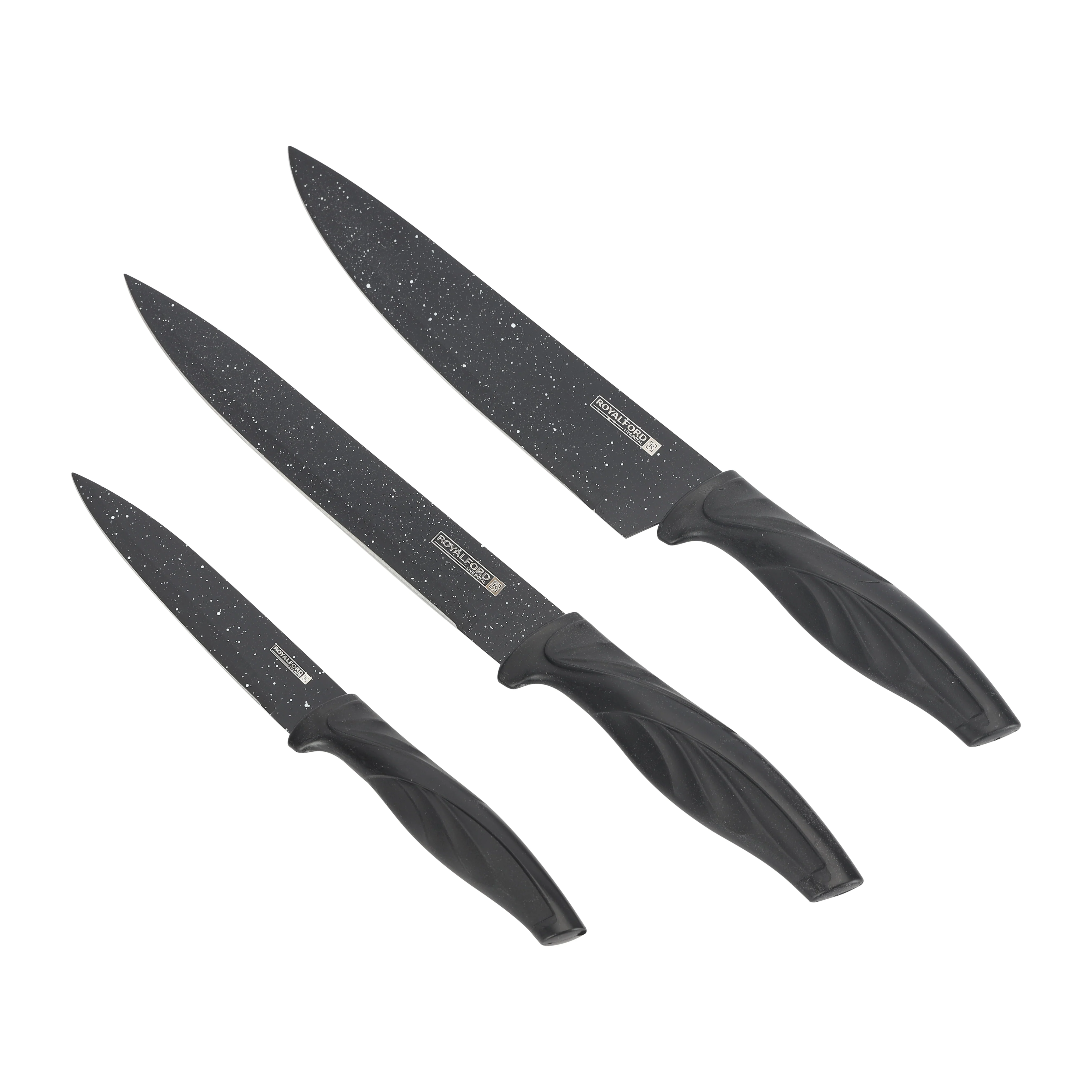 Royalford RF12580 EasyCut 6PC Kitchen Knife Set |  Granite Coated Stainless Steel Blades | Ergonomic PP Handles and Ceramic Peeler | Perfect for Precision Cutting - Image 4