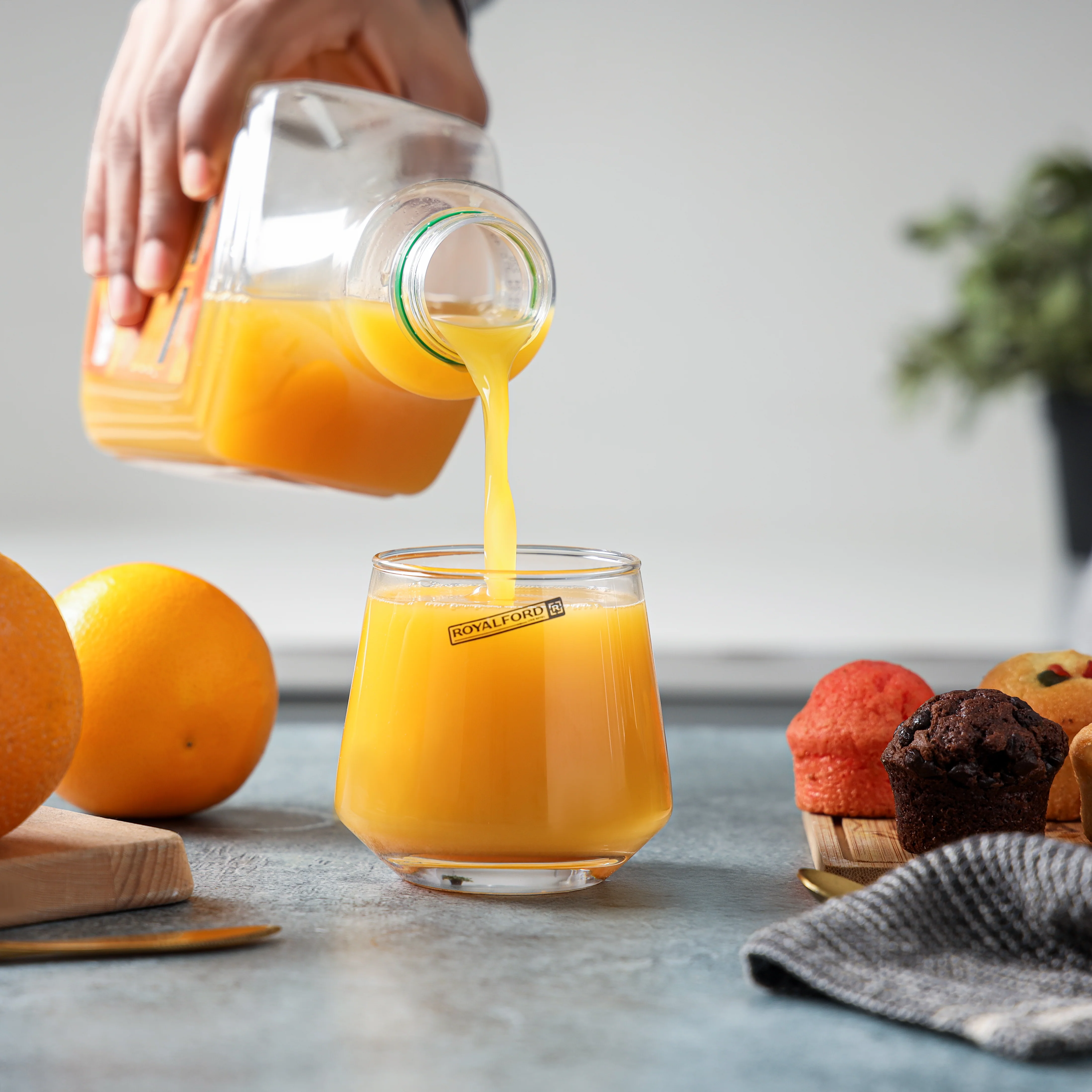 Royalford RF12590 glass tumbler set| includes 3PCS 290ML clear glasses & durable lead-free soda lime glass| dishwasher safe, ideal for water, juice & everyday home use| - Image 2
