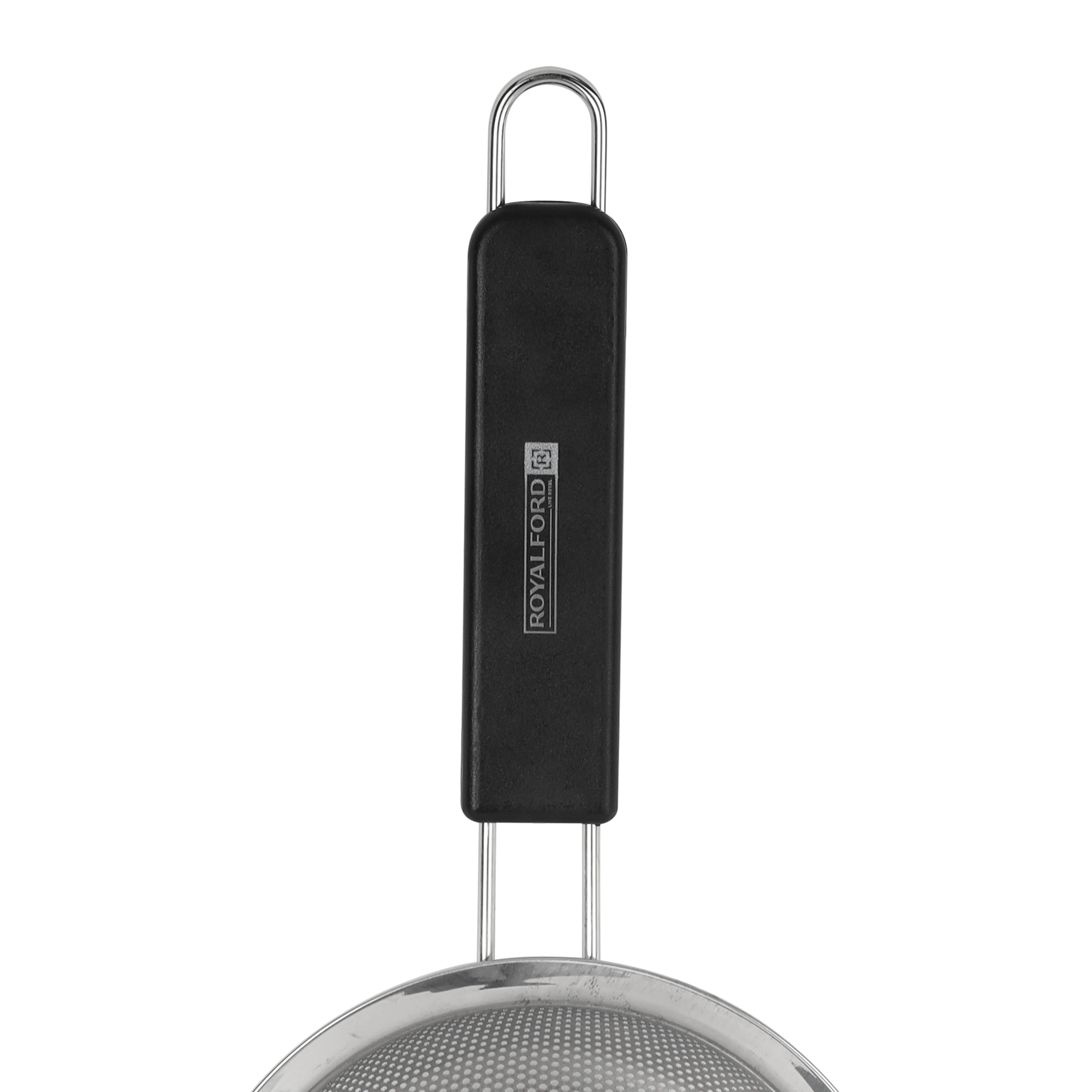 Royalford RF12660 Stainless Steel Strainer | 20cm Extra Fine Mesh Kitchen Strainer | Long Non-Slip PP Handle | Dishwasher Safe Food Strainer for Pasta, Tea & Vegetables - Image 4
