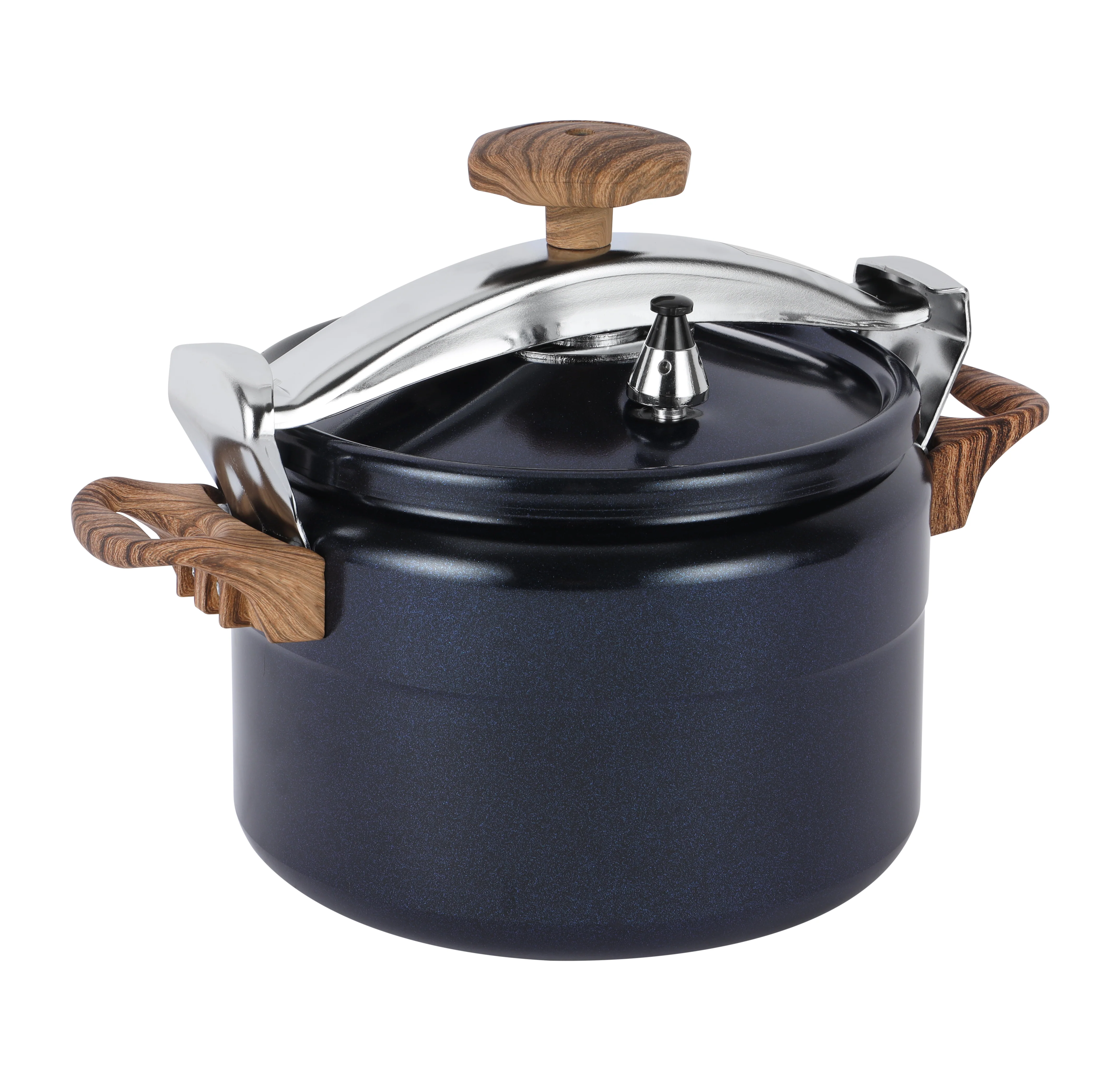 Royalford RF12665 Blueberry 11L Induction Base Pressure Cooker | Ceramic Non-Stick Interior | Extra-Thick Three-Ply Base | Durable Aluminium Body and Soft-Touch Handles - Image 2